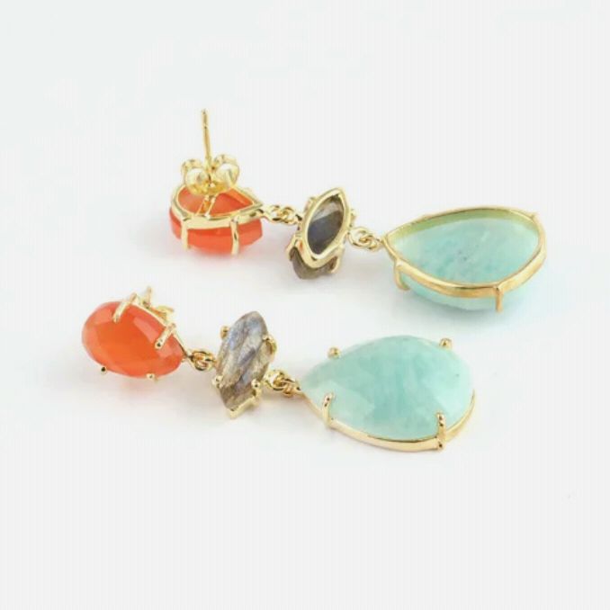 Pronged Chic Drop Earrings | 18KT Gold Plated