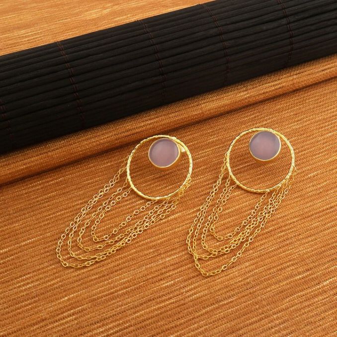 Golden Drift Hoop Earrings | 18KT Gold Plated
