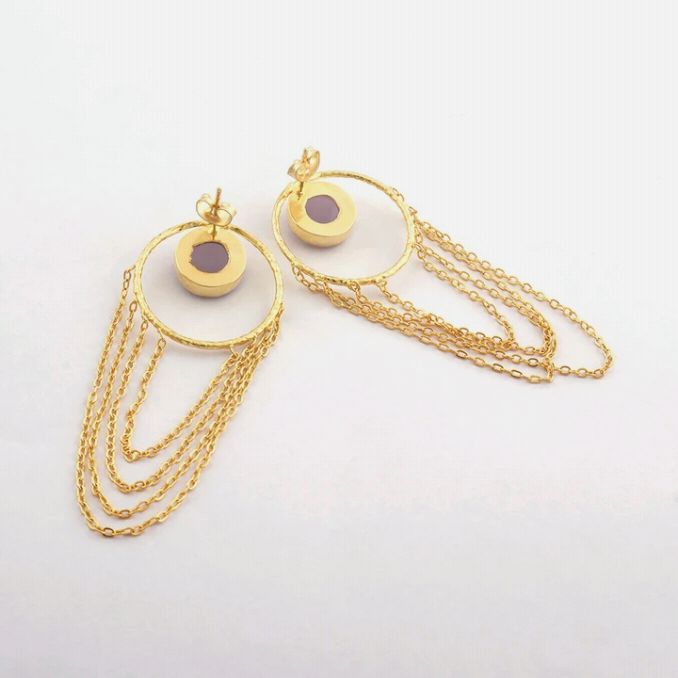 Golden Drift Hoop Earrings | 18KT Gold Plated