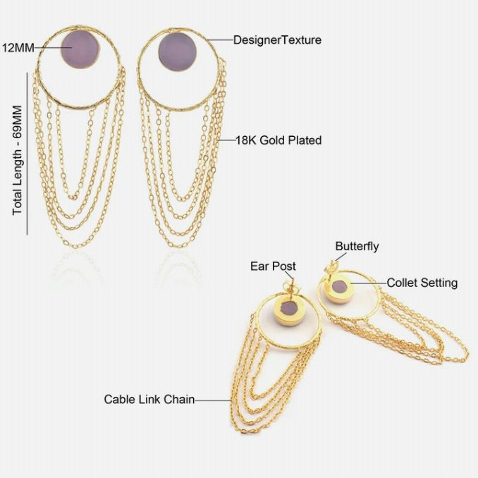 Golden Drift Hoop Earrings | 18KT Gold Plated