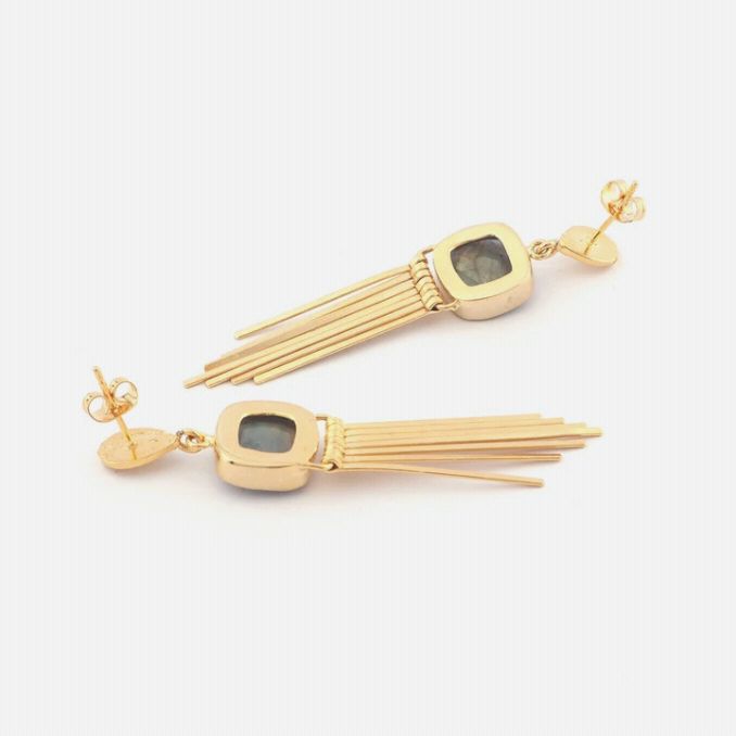 Golden Midnight Tassel Earrings | 18 KT Gold Plated