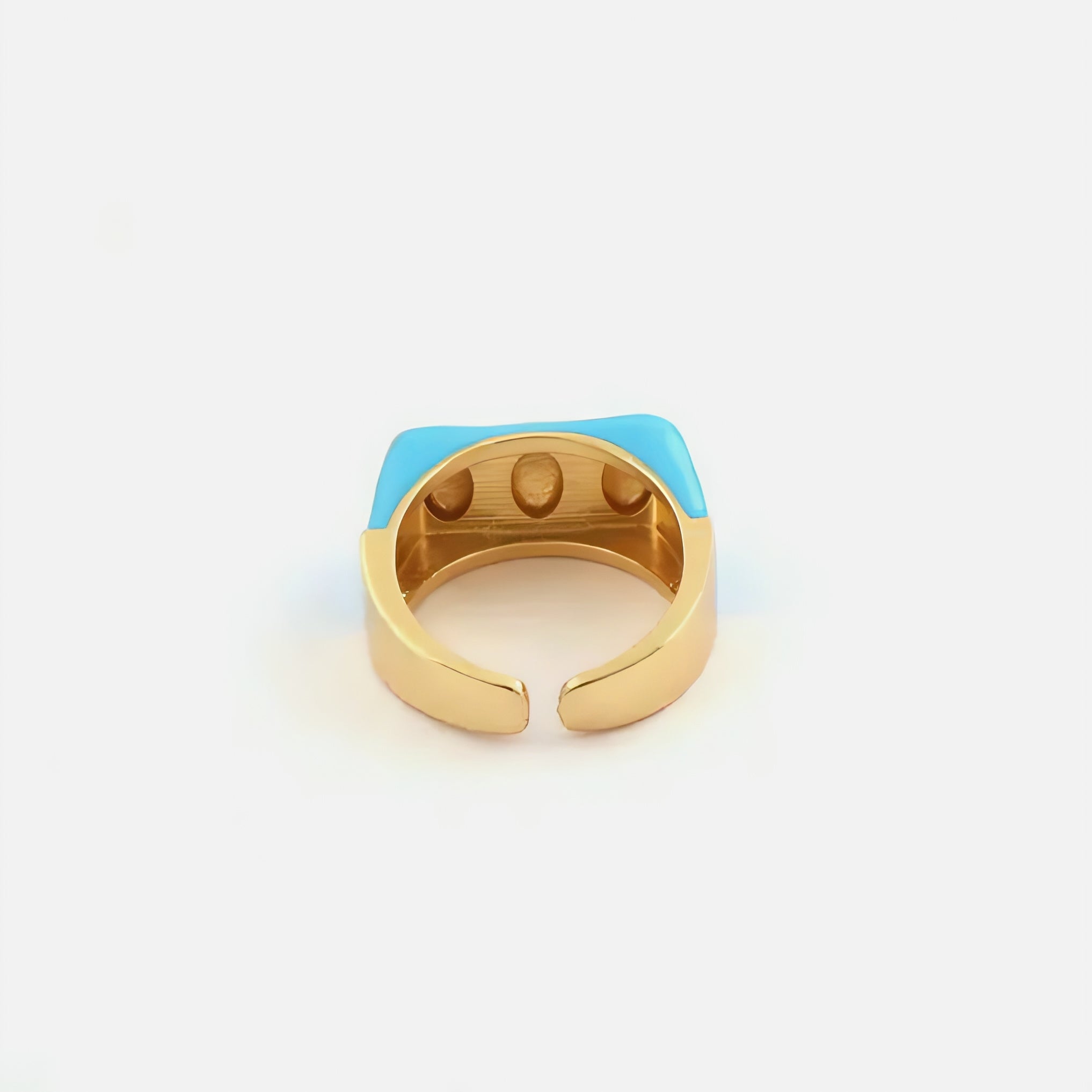 Three Oval Enamel Rings | Anti Tarnish