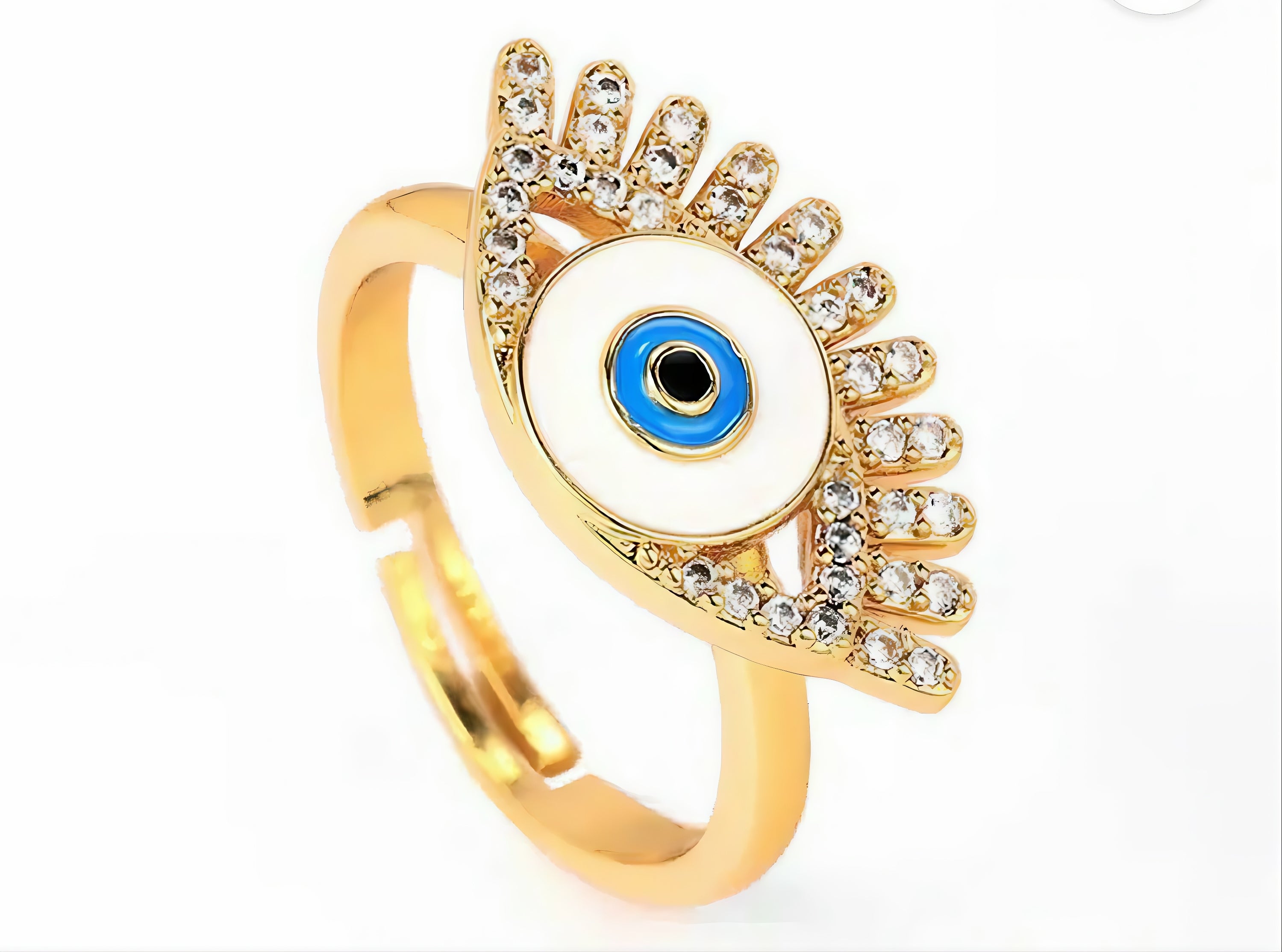 Cubic Zirconia Evil Eye Ring | Anti Tarnish