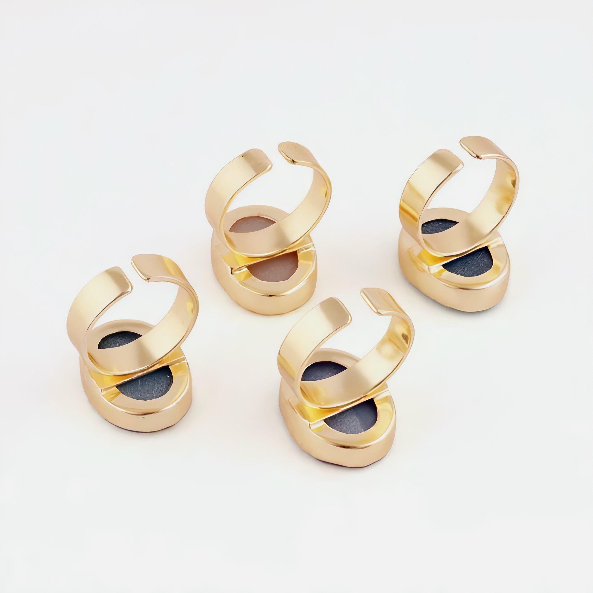 Druzy Luxe | Oval Shape Rings | 18 KT Gold Plated