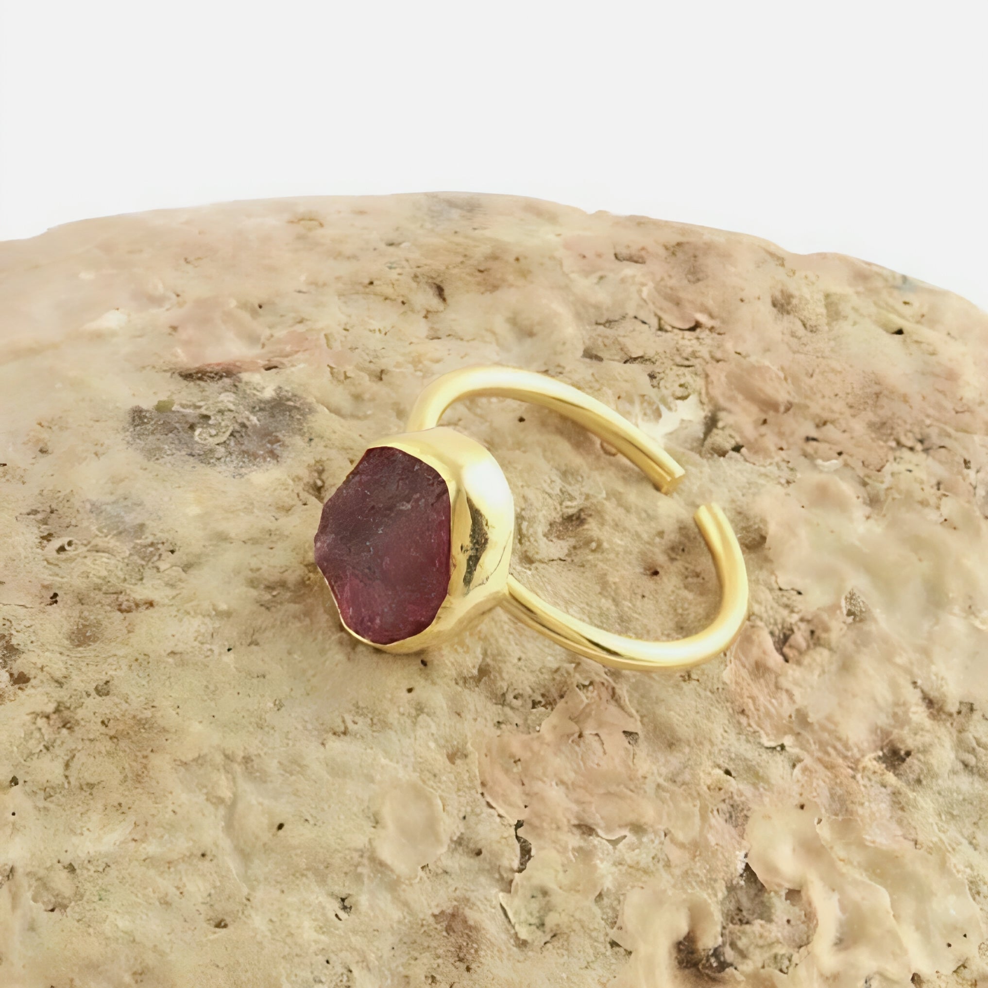 Ruby Spark | Minimalist Rings | 18KT Gold Plated