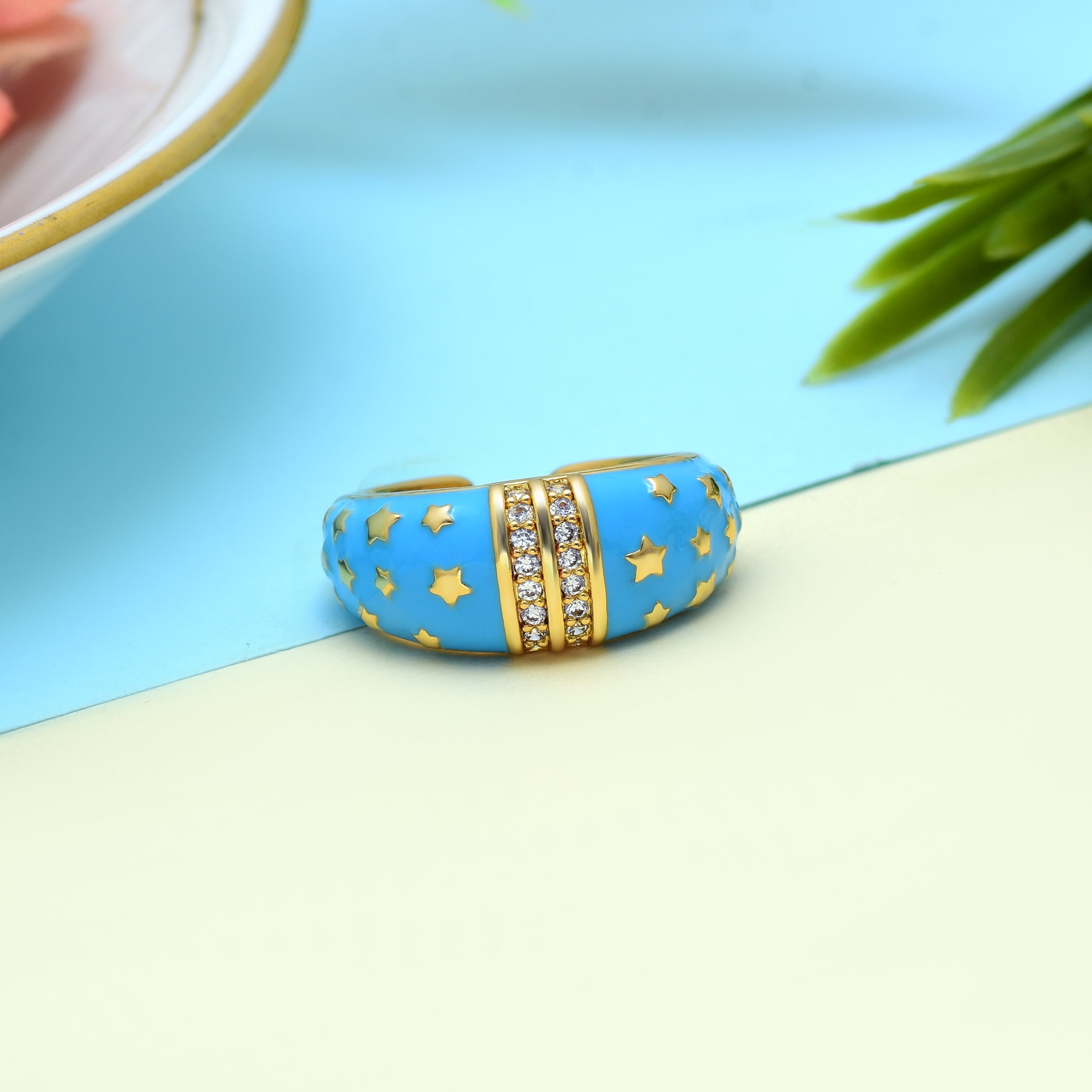 Dome Chic Star Enamel Rings | Anti Tarnish