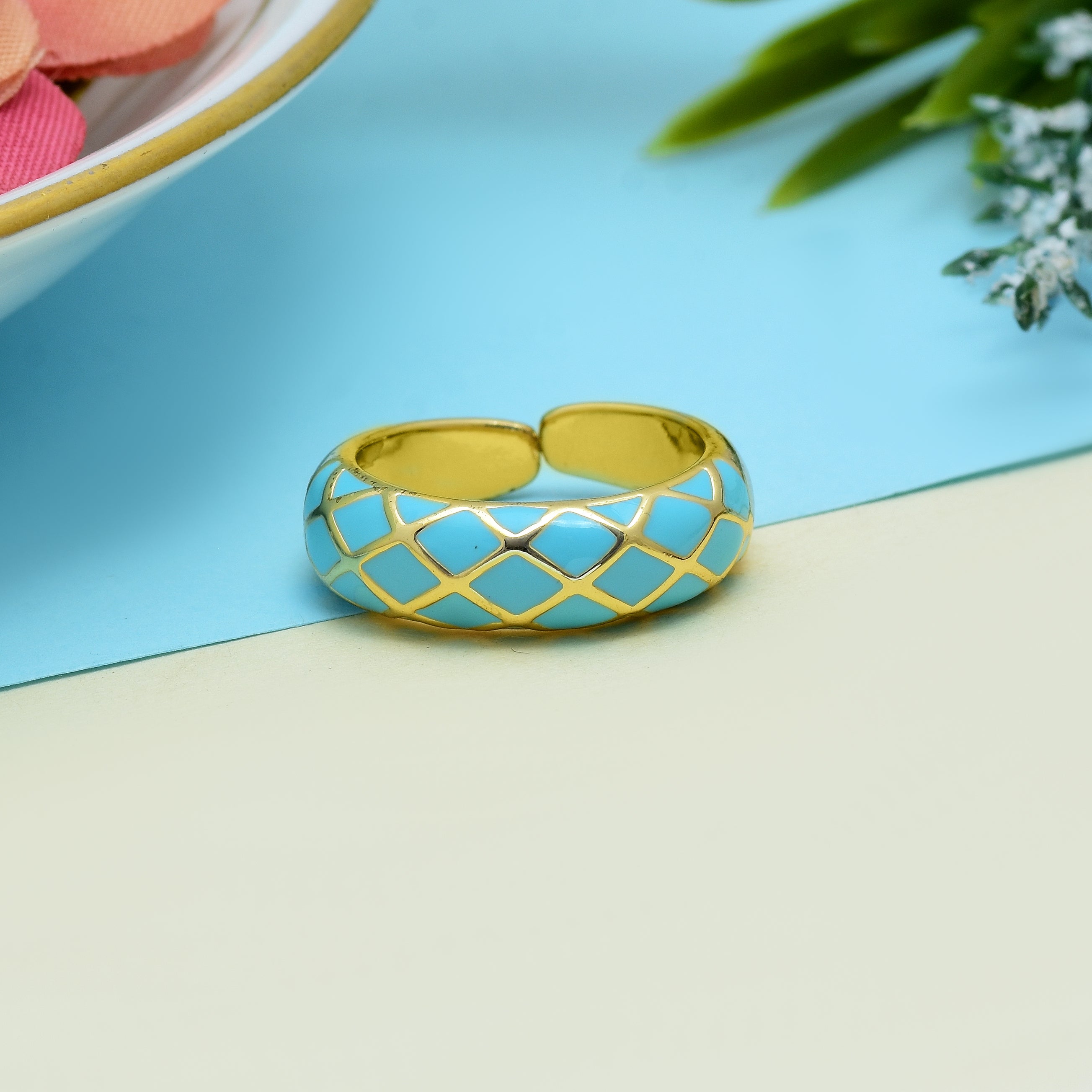 Enzie Splendor Enamel Rings | Anti Tarnish