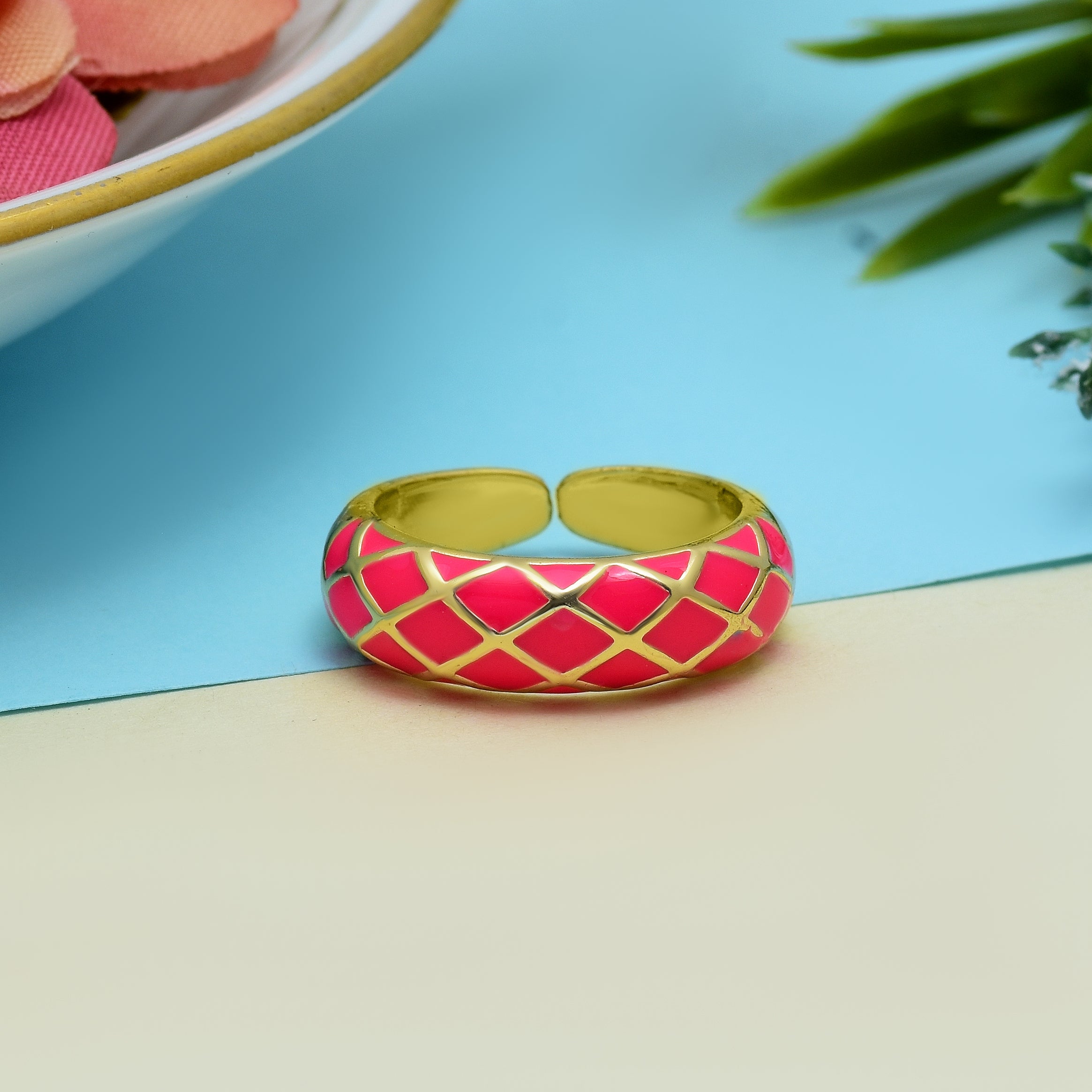 Enzie Splendor Enamel Rings | Anti Tarnish