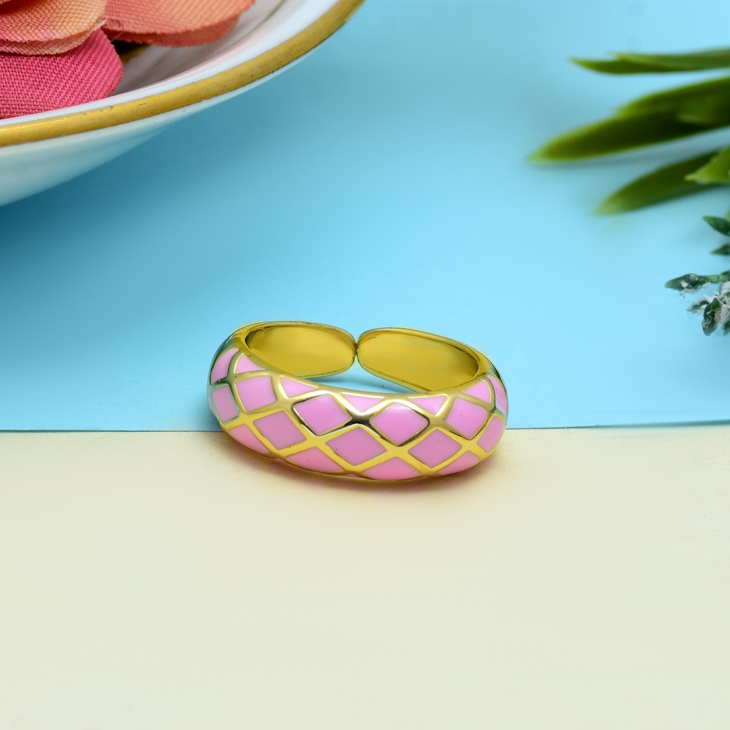 Enzie Splendor Enamel Rings | Anti Tarnish