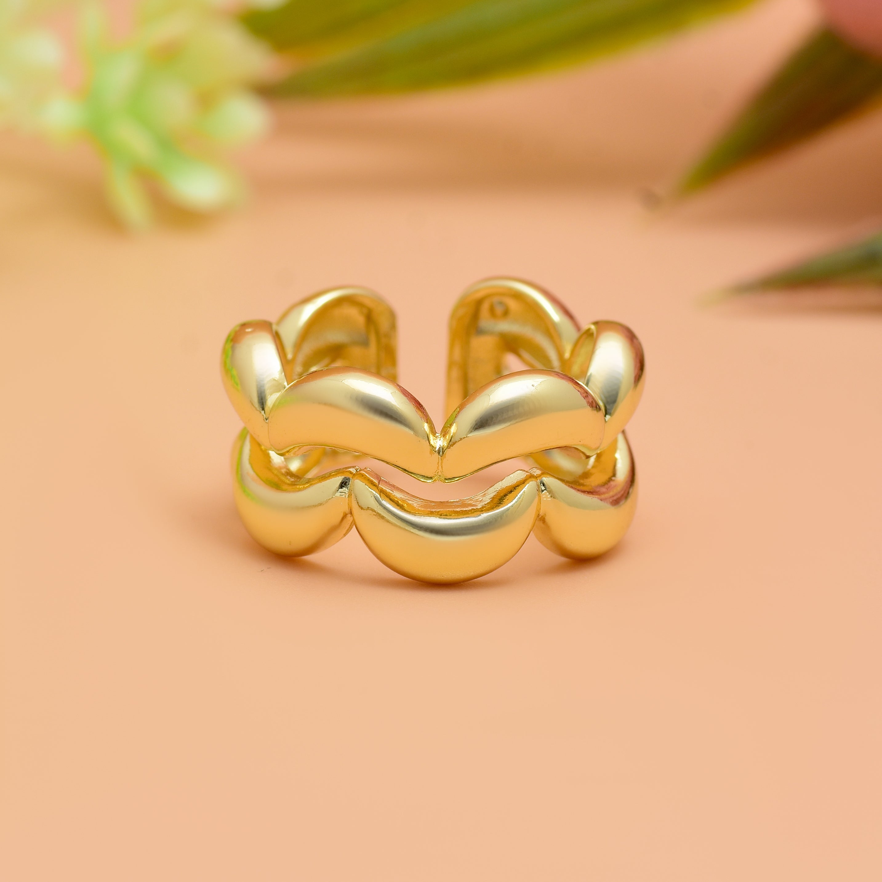 Golden Glamour Ring | Anti Tarnish