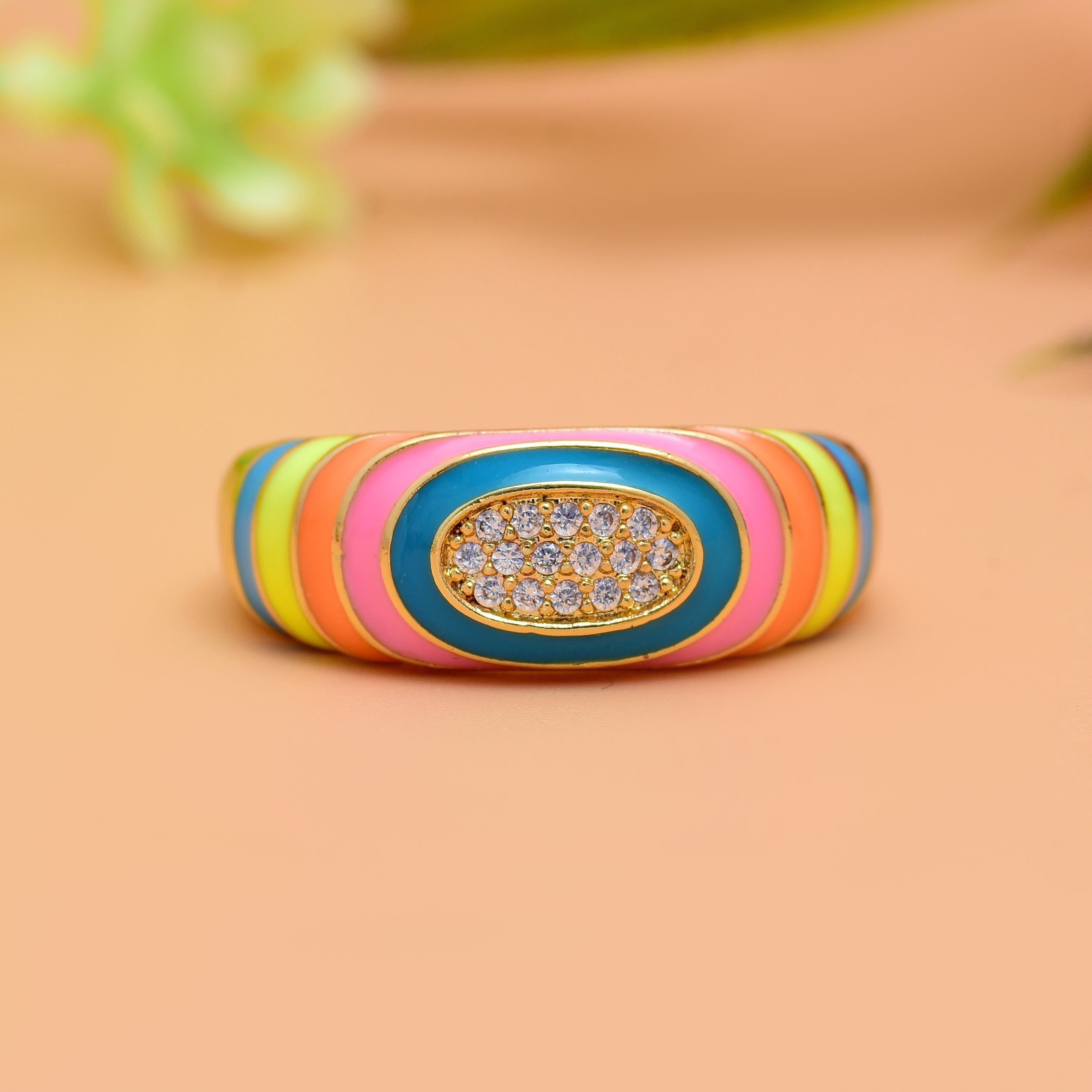 Pop Of Color Ring | Anti Tarnish