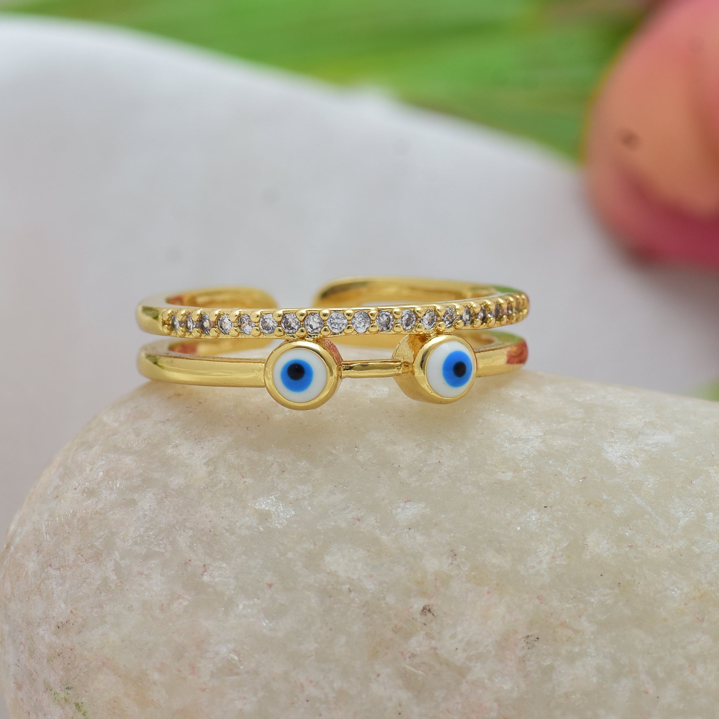 Harmony Evil Eye Ring | Anti Tarnish