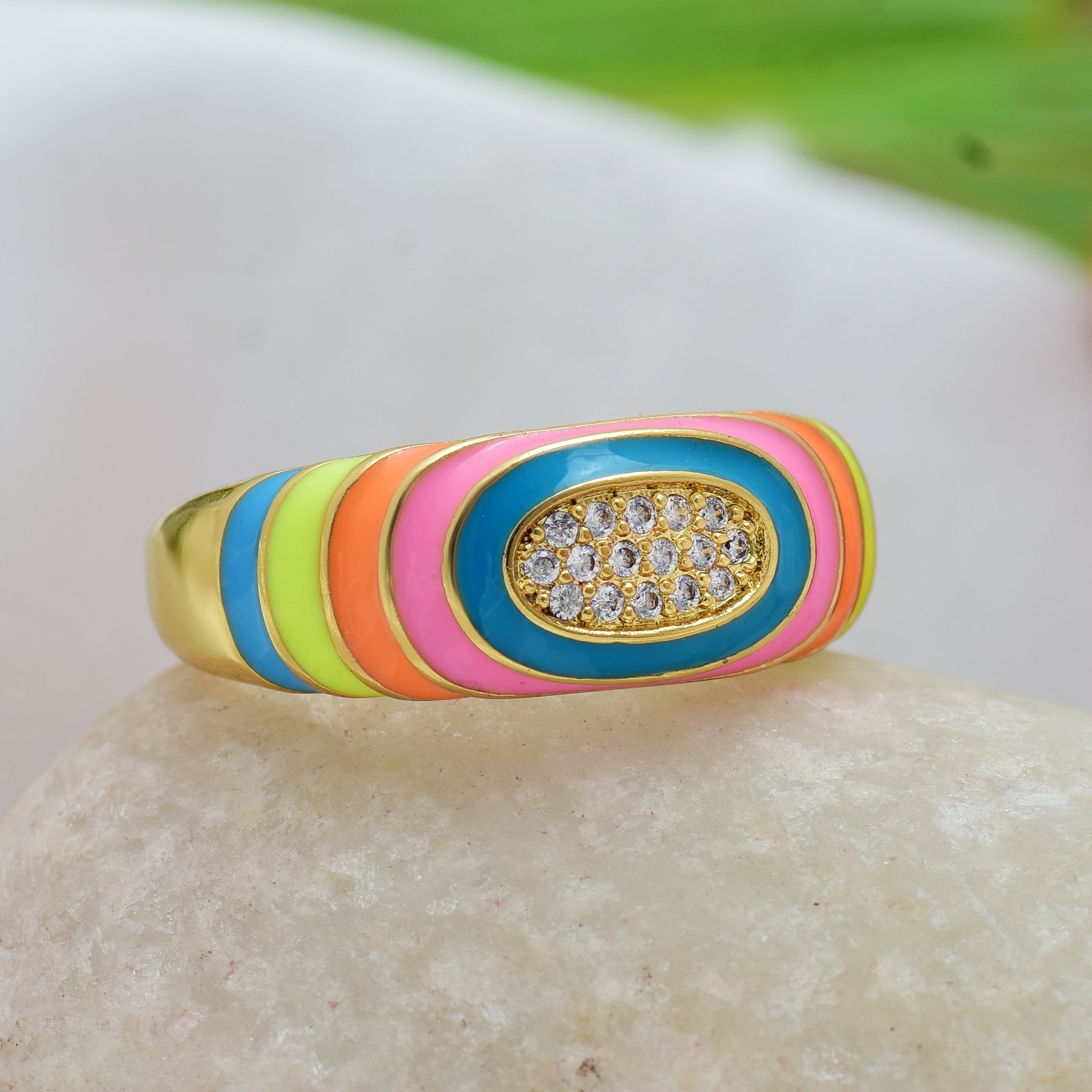 Pop Of Color Ring | Anti Tarnish
