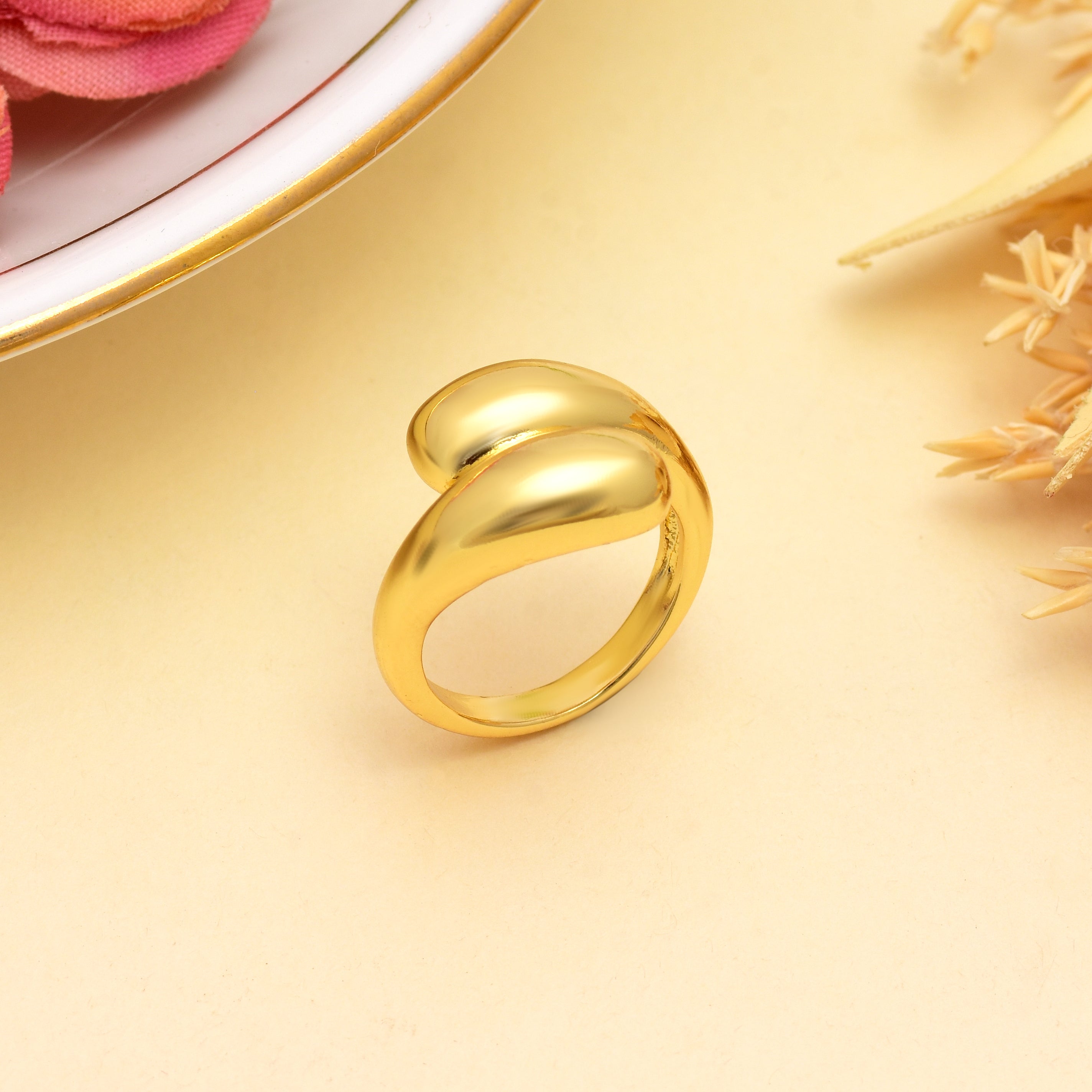 Tear Drop Open | 18KT Gold Plated Statement Ring