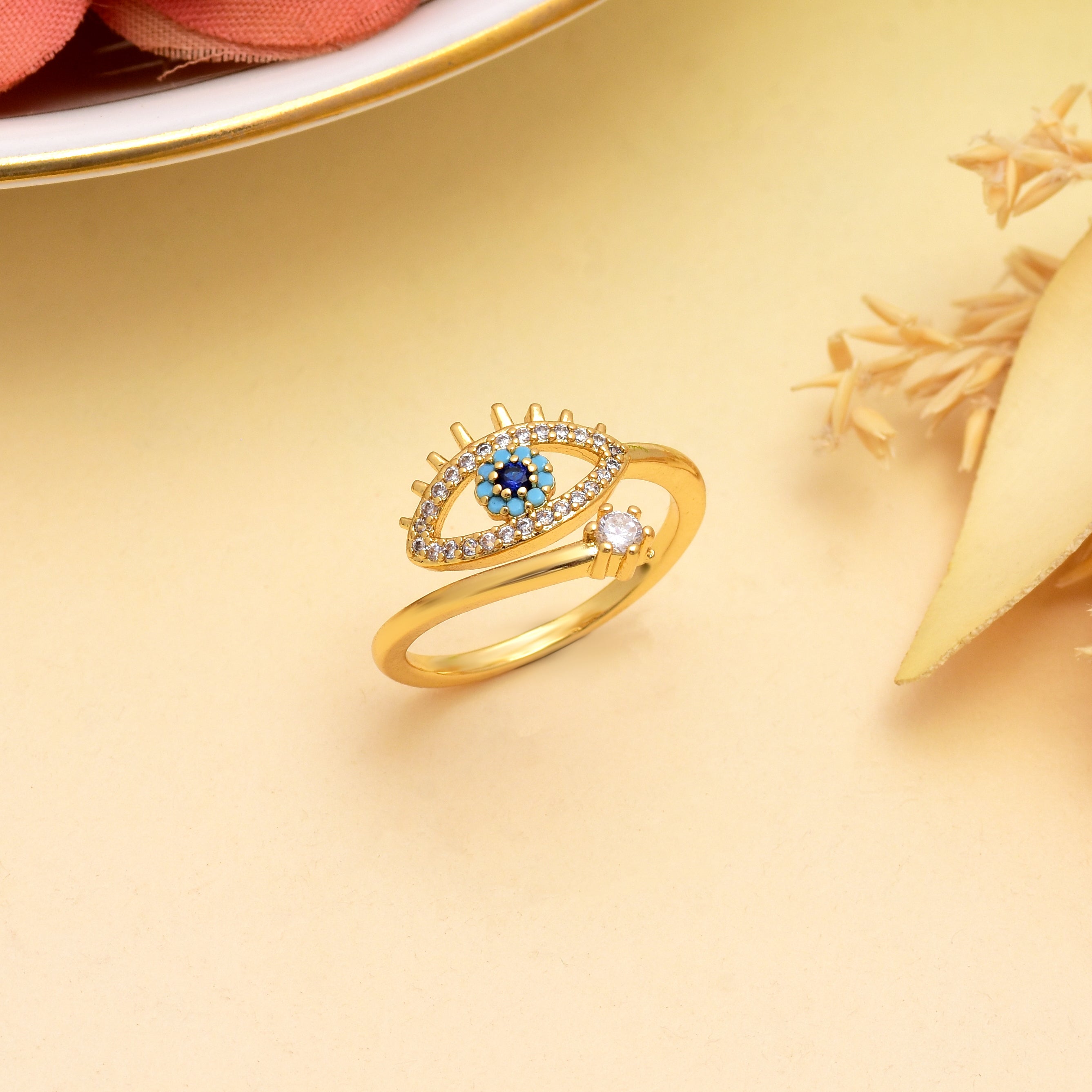 Stackable Evil Eye Ring | Anti Tarnish