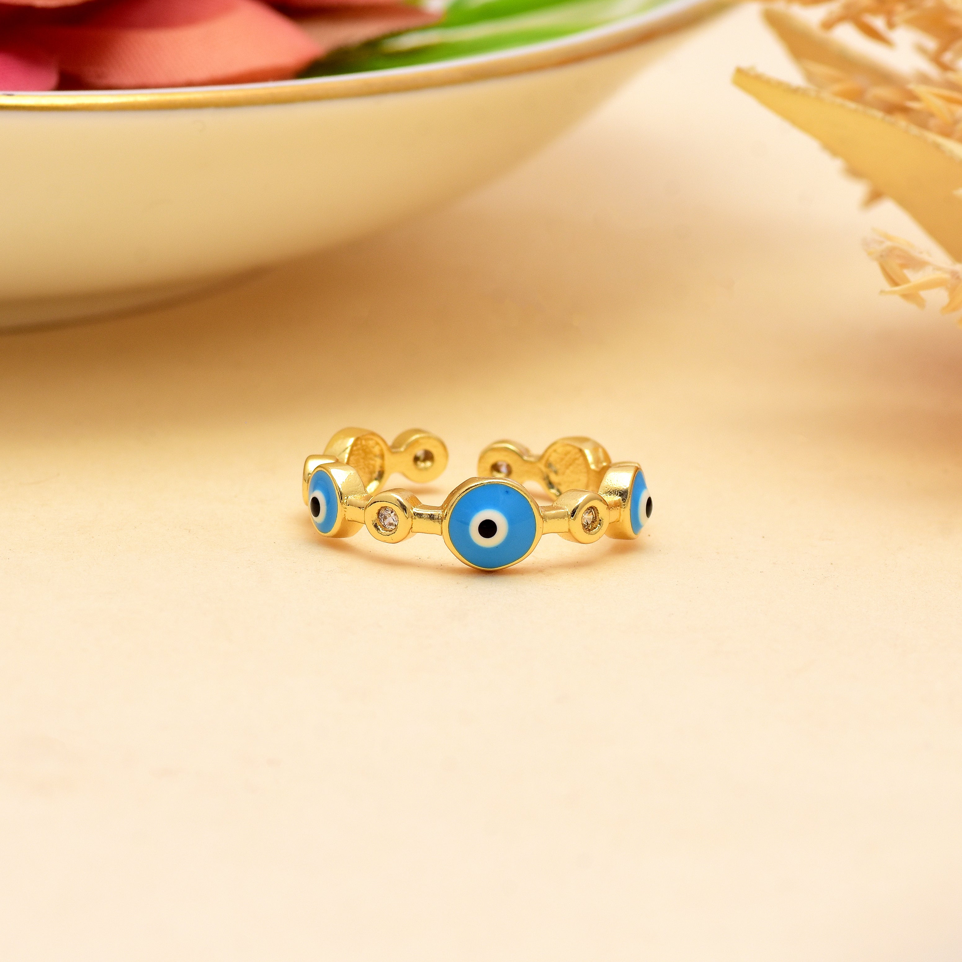 Turkish Eye Enamel Rings | Anti Tarnish