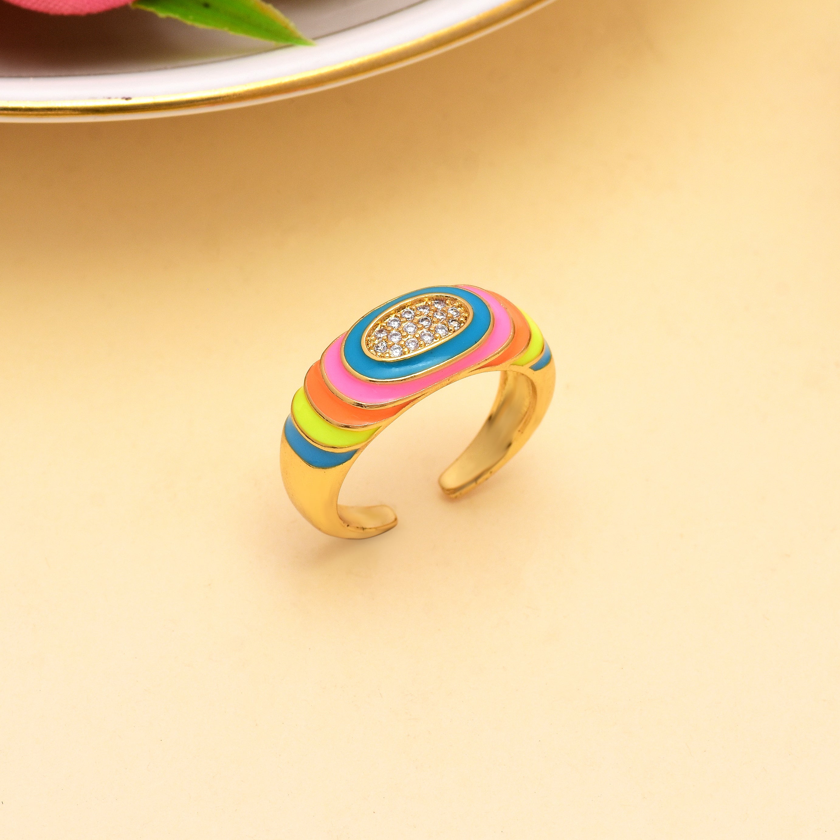 Pop Of Color Ring | Anti Tarnish