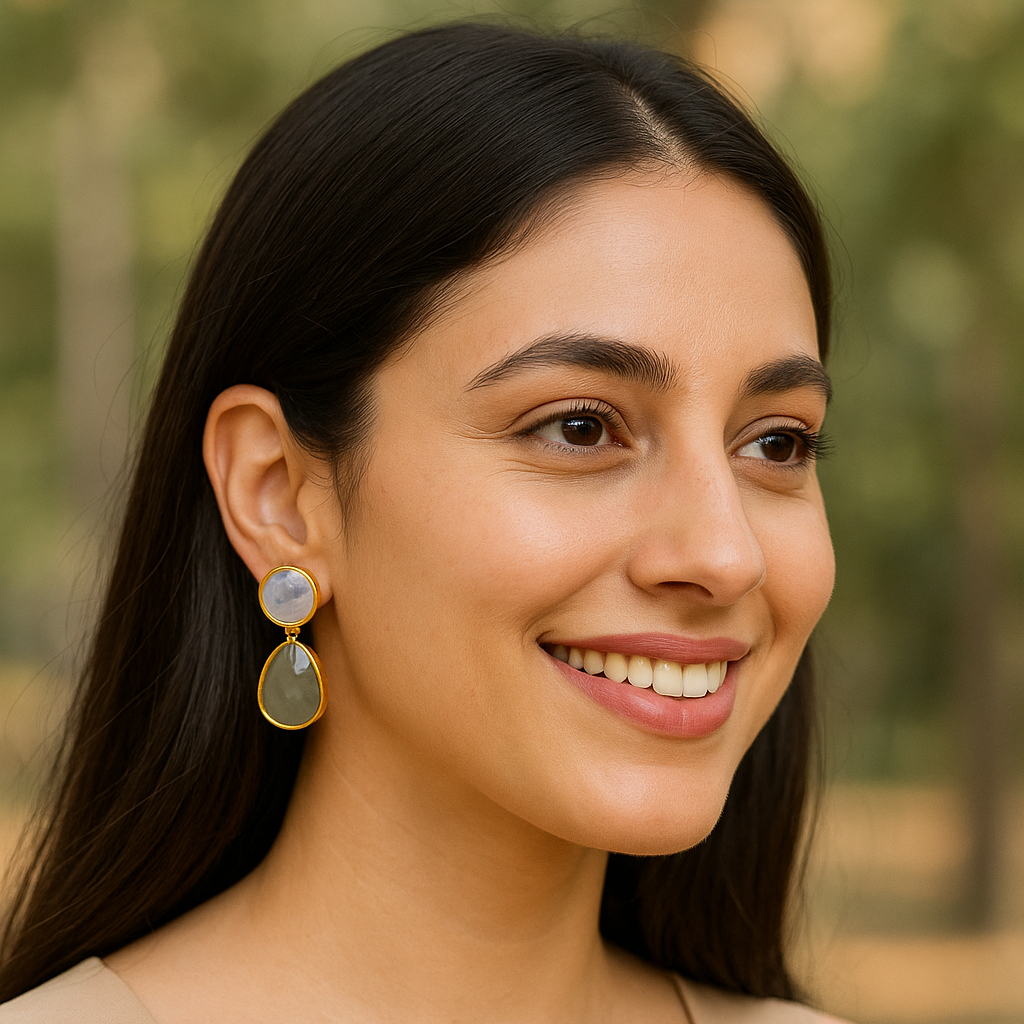 Celestial Teardrop Earrings | 18KT Gold Plated