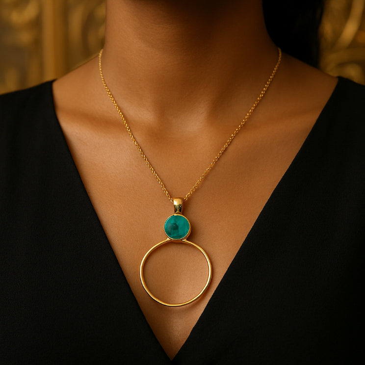 Circle of Grace | 18KT Gold plated pendant with chain