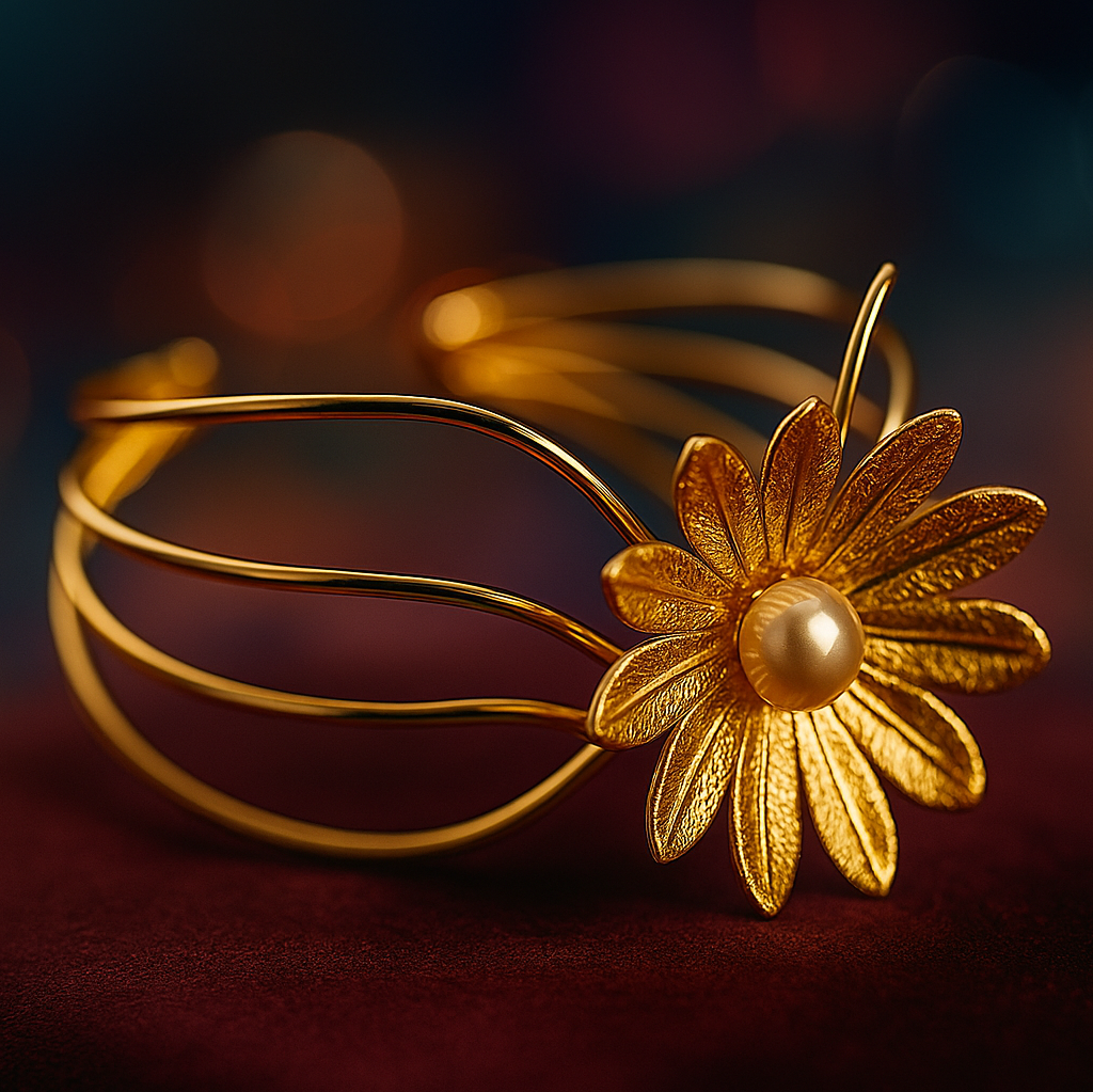 Bloom Cuff | 18 KT Gold plated bracelet
