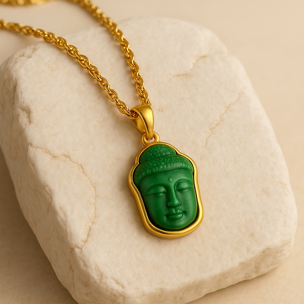 Golden Serenity | 18 KT Gold pendant with chain