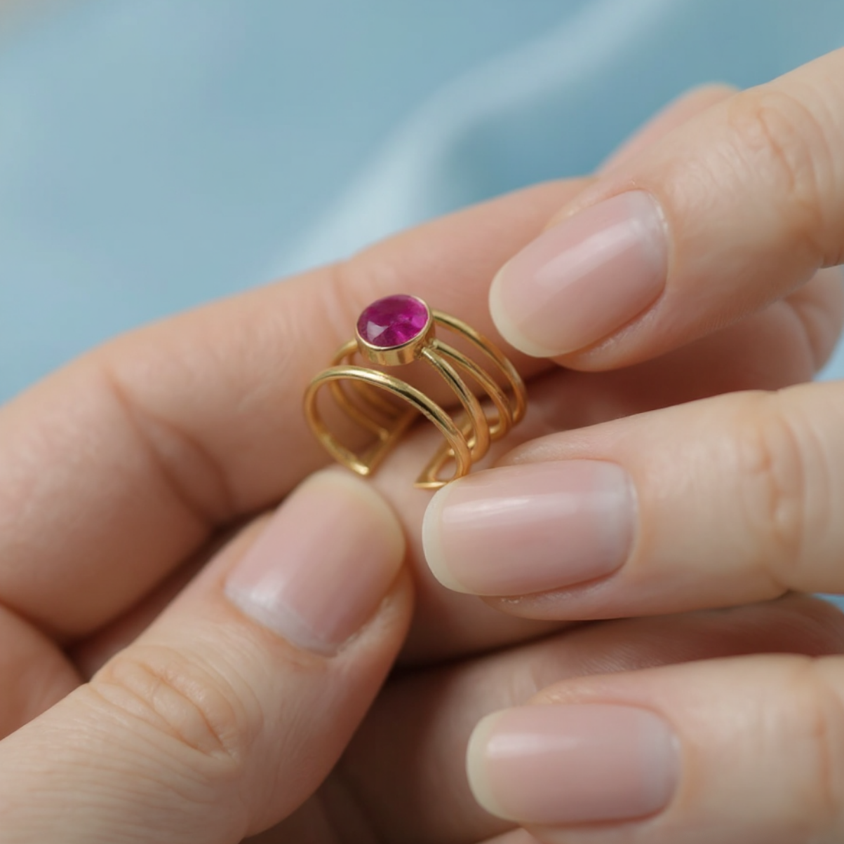 Gem Glow | 18 KT Gold plated ring