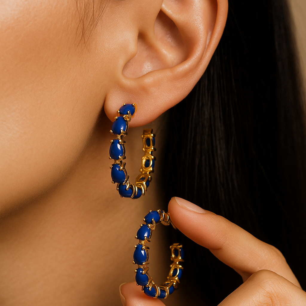Bold & Gold | 18KT Gold plated hoop earrings