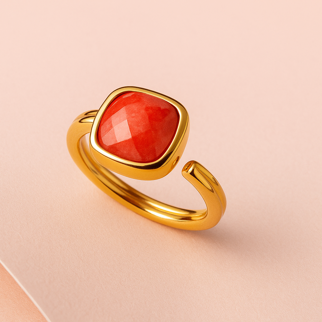 Pop of Power | 18 KT Gold plated ring