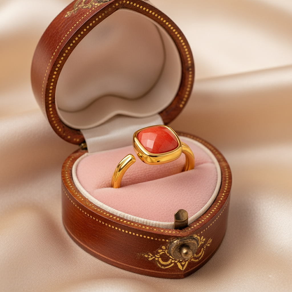 Pop of Power | 18 KT Gold plated ring