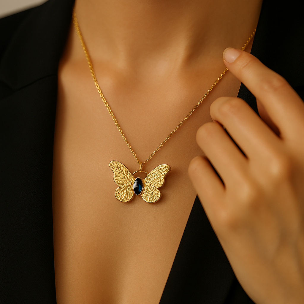 Velvet Wings | 18 KT Gold plated pendant