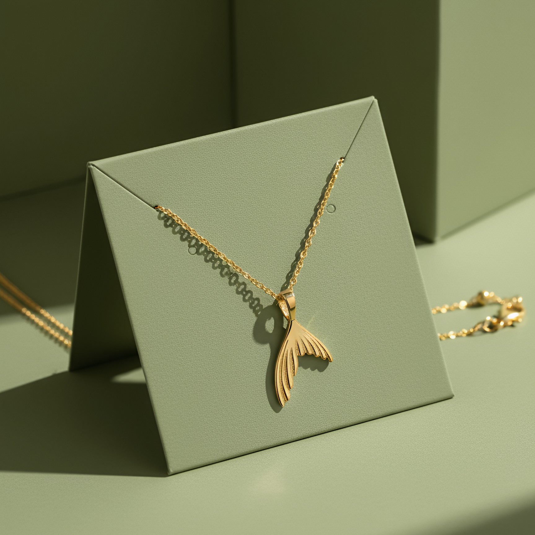 Ocean Glow | 18 KT Gold plated pendant