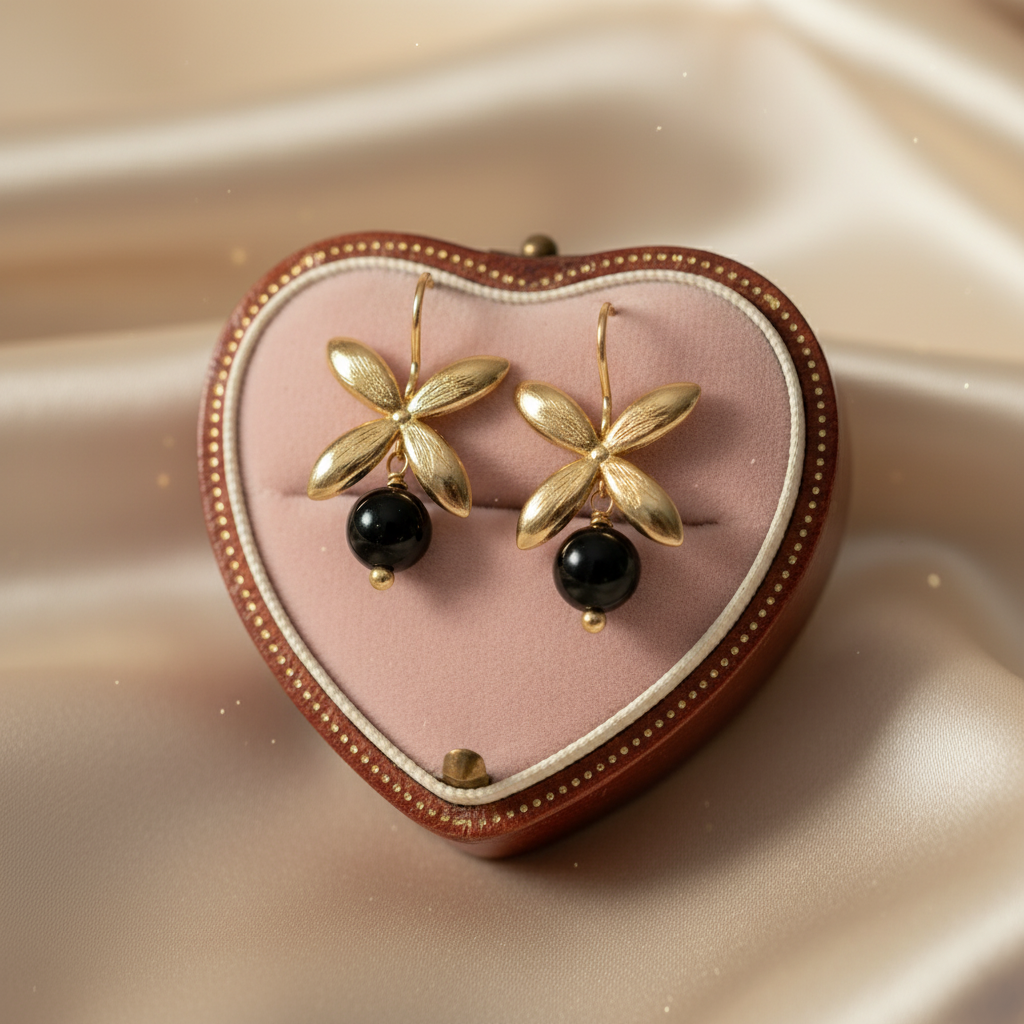 Elegant Bloom Drop | 18 KT Gold plated earrings