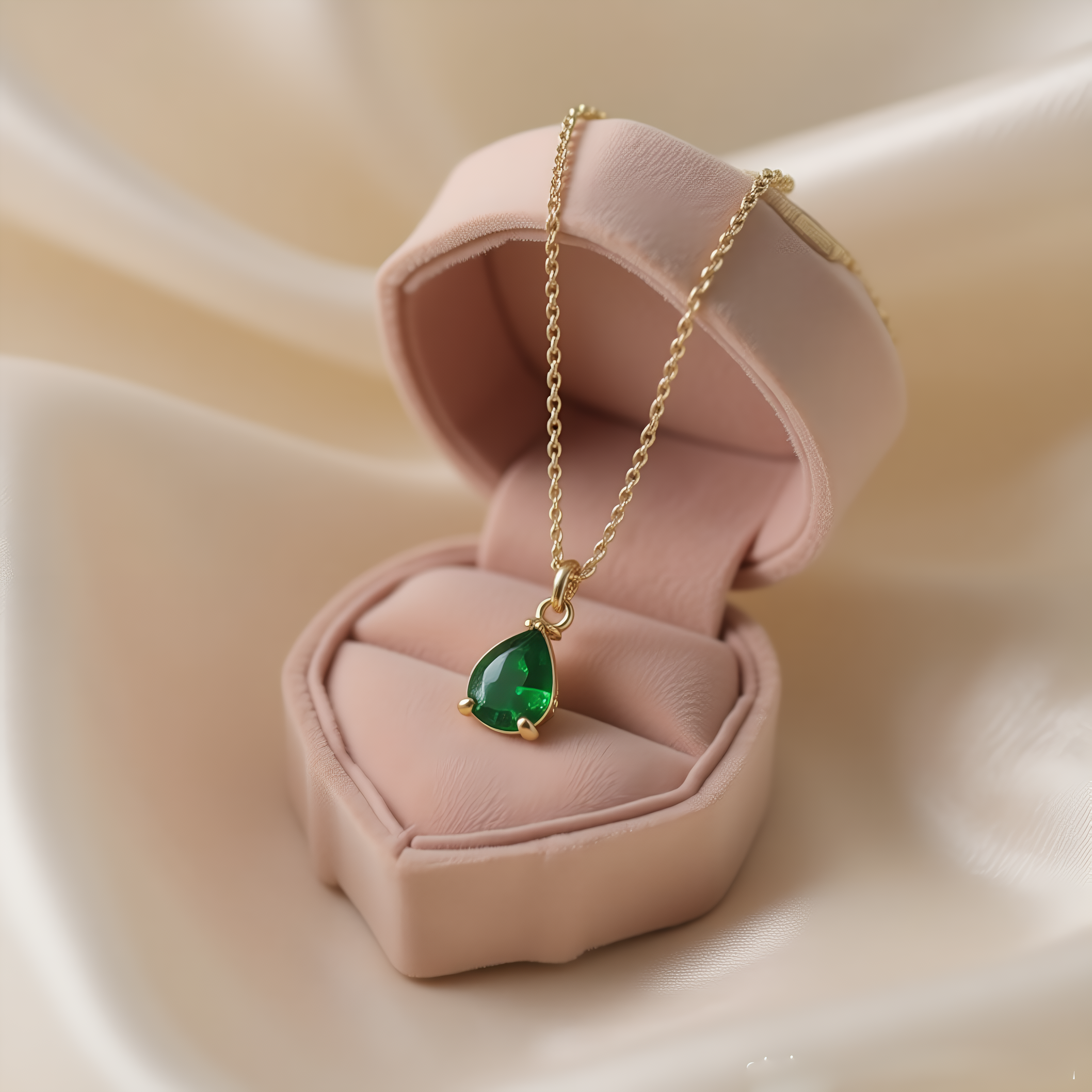 Graceful Glow | 18 KT Gold plated pendant with chain