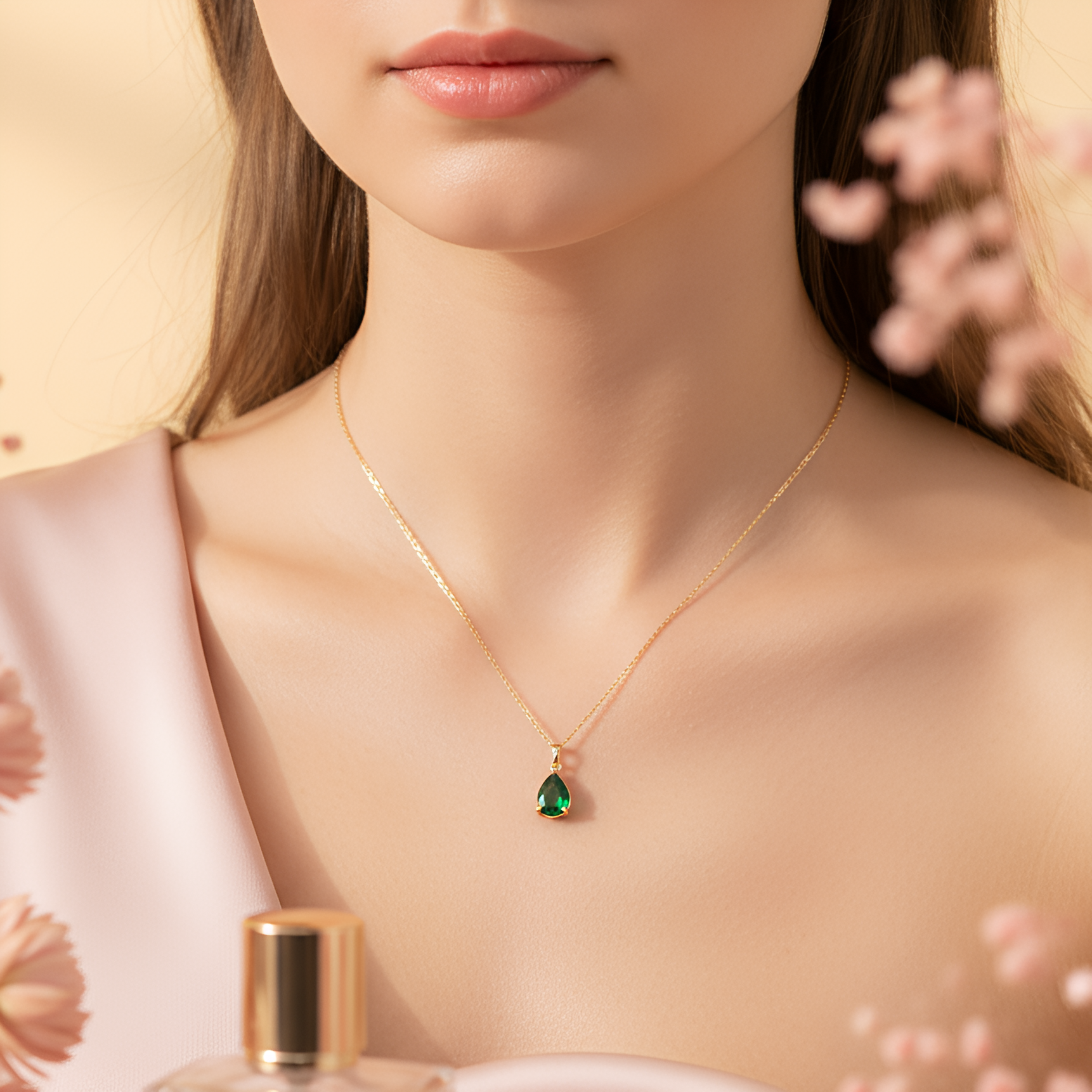 Graceful Glow | 18 KT Gold plated pendant with chain