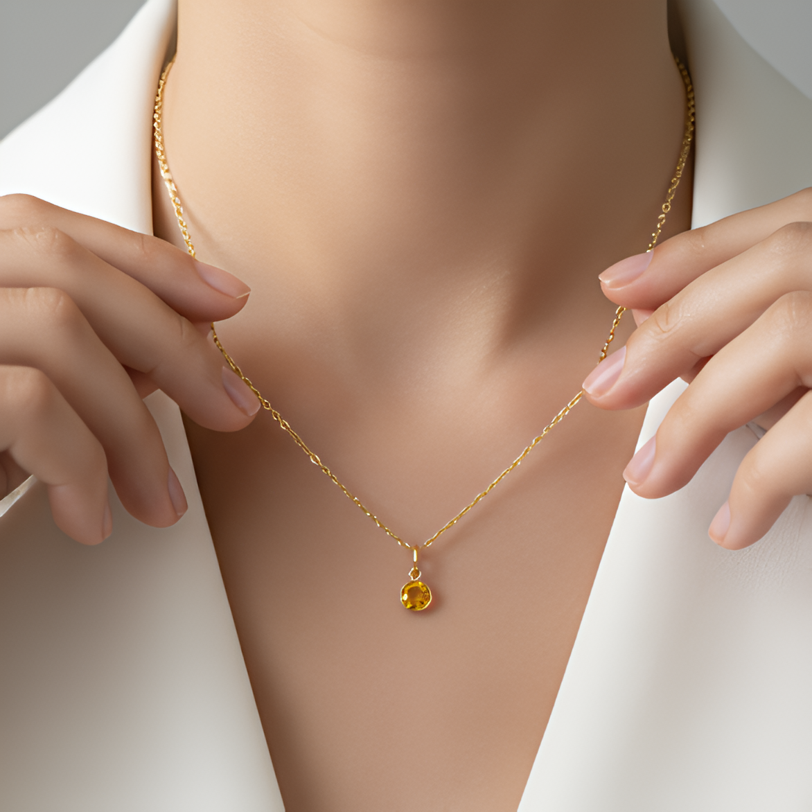 Mini Sun | 18 KT Gold plated pendant with chain