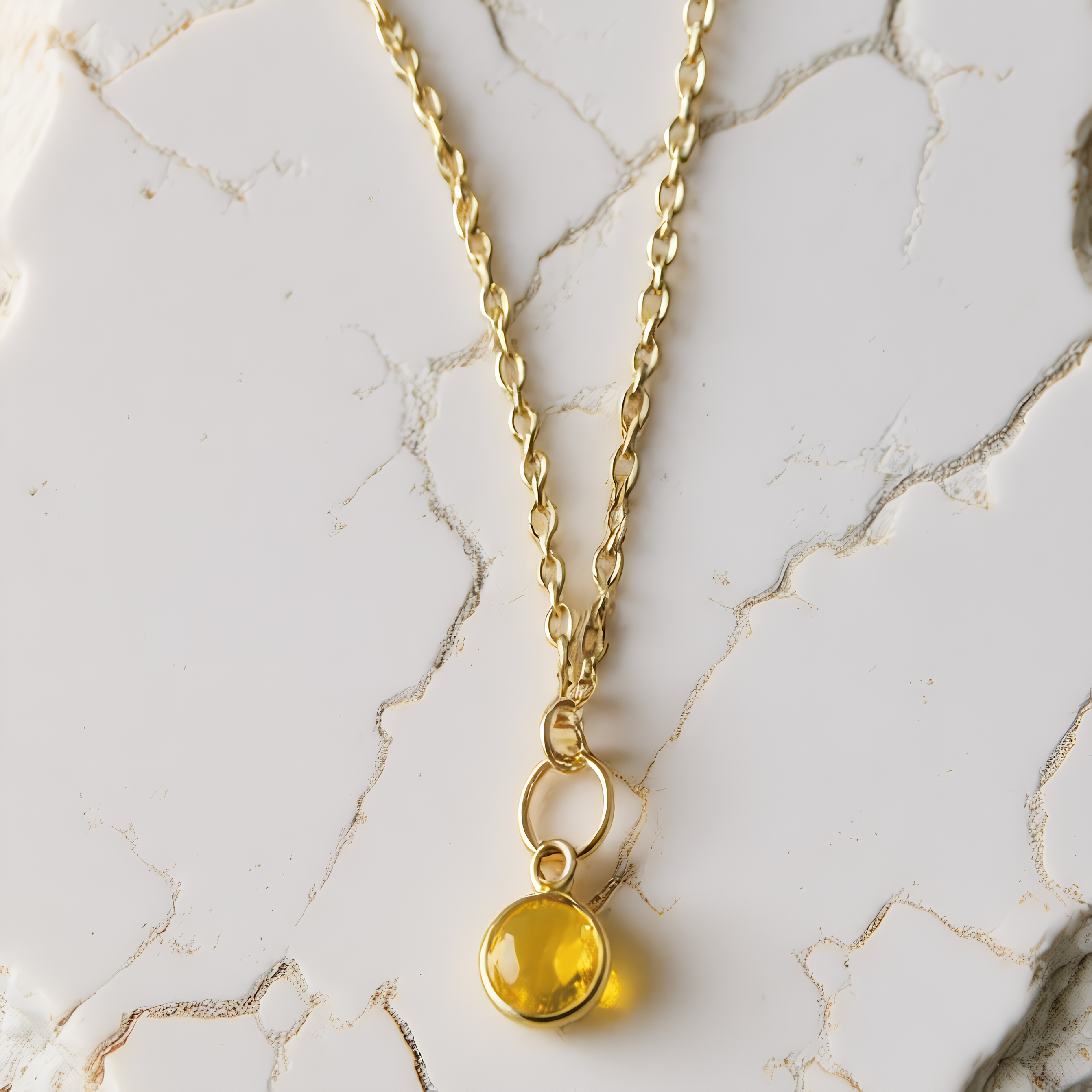 Mini Sun | 18 KT Gold plated pendant with chain