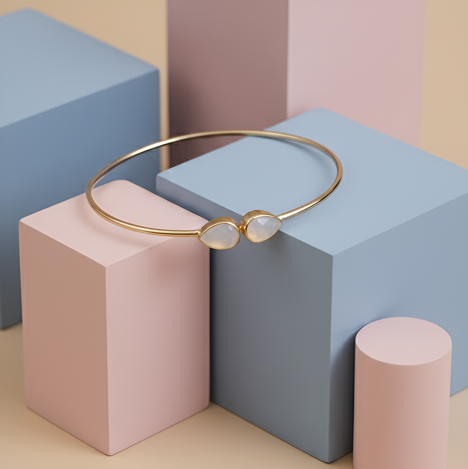 Effortless Grace Adjustable | 18 KT Gold plated bangle