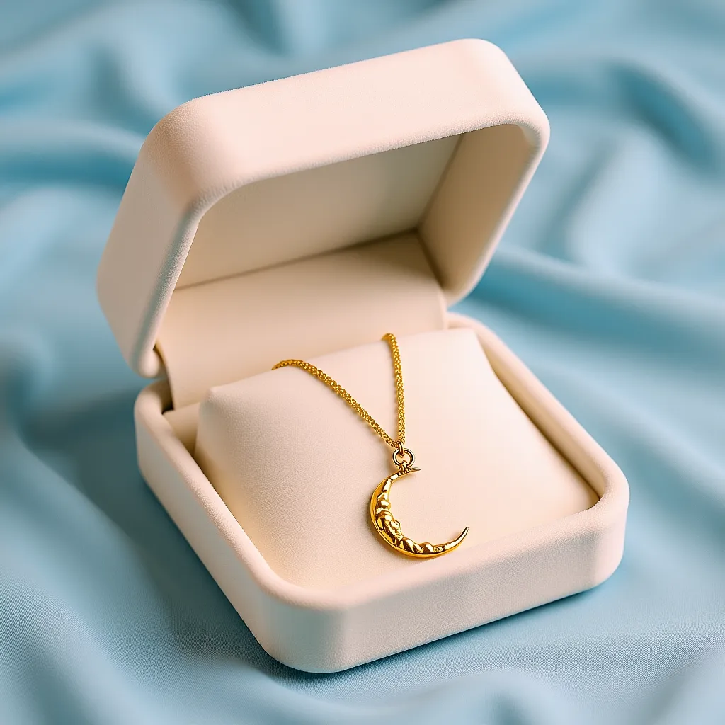 Celestial Moon | 18 KT Gold Plated Pendant Necklace