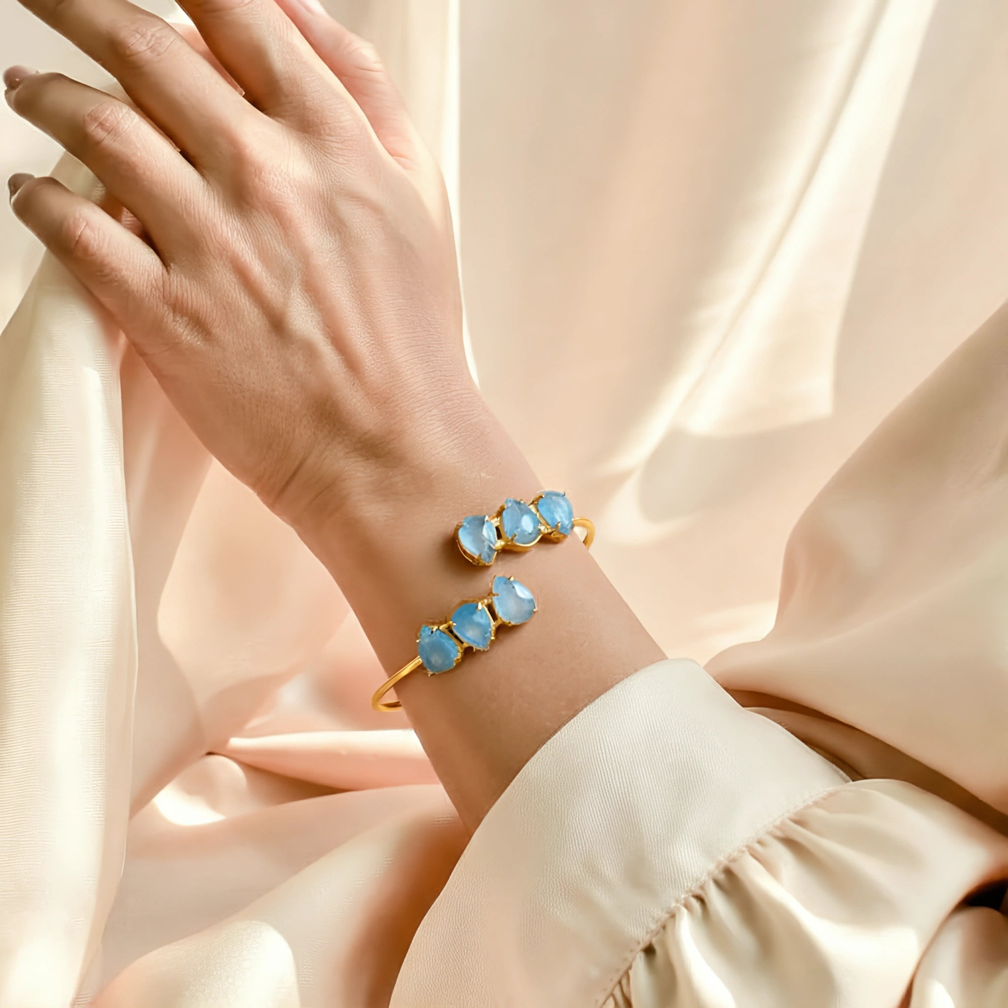 The Aria Gemstone | 18KT Gold Plated Cuff