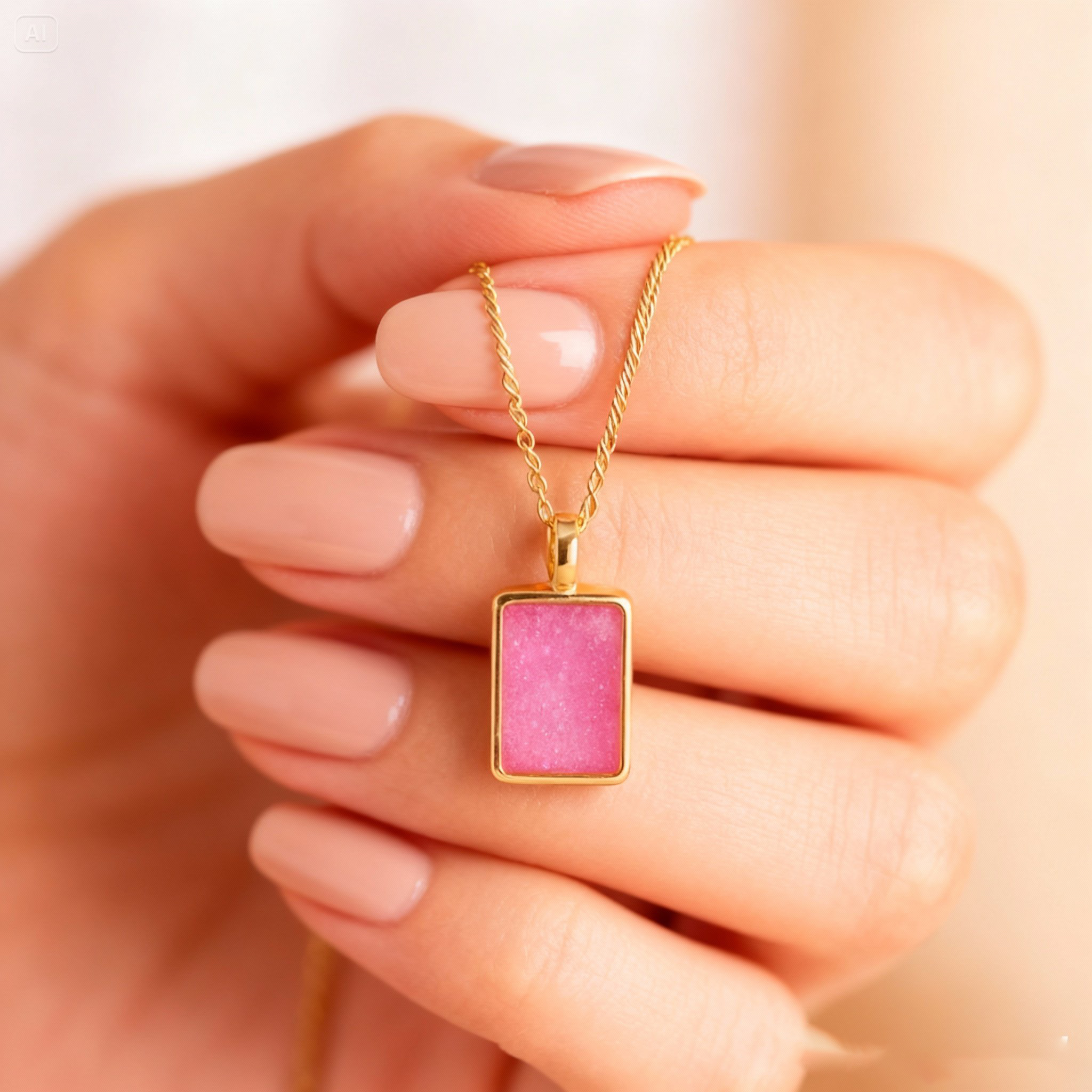 Rose Whisper | 18 KT Gold plated pendant