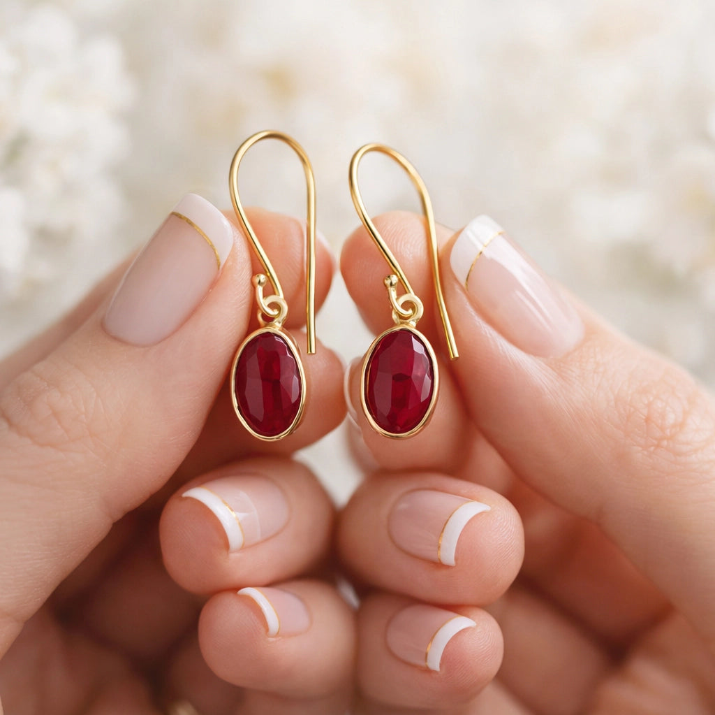 Noir Radiance | 18 KT Gold Plated Drop Earring