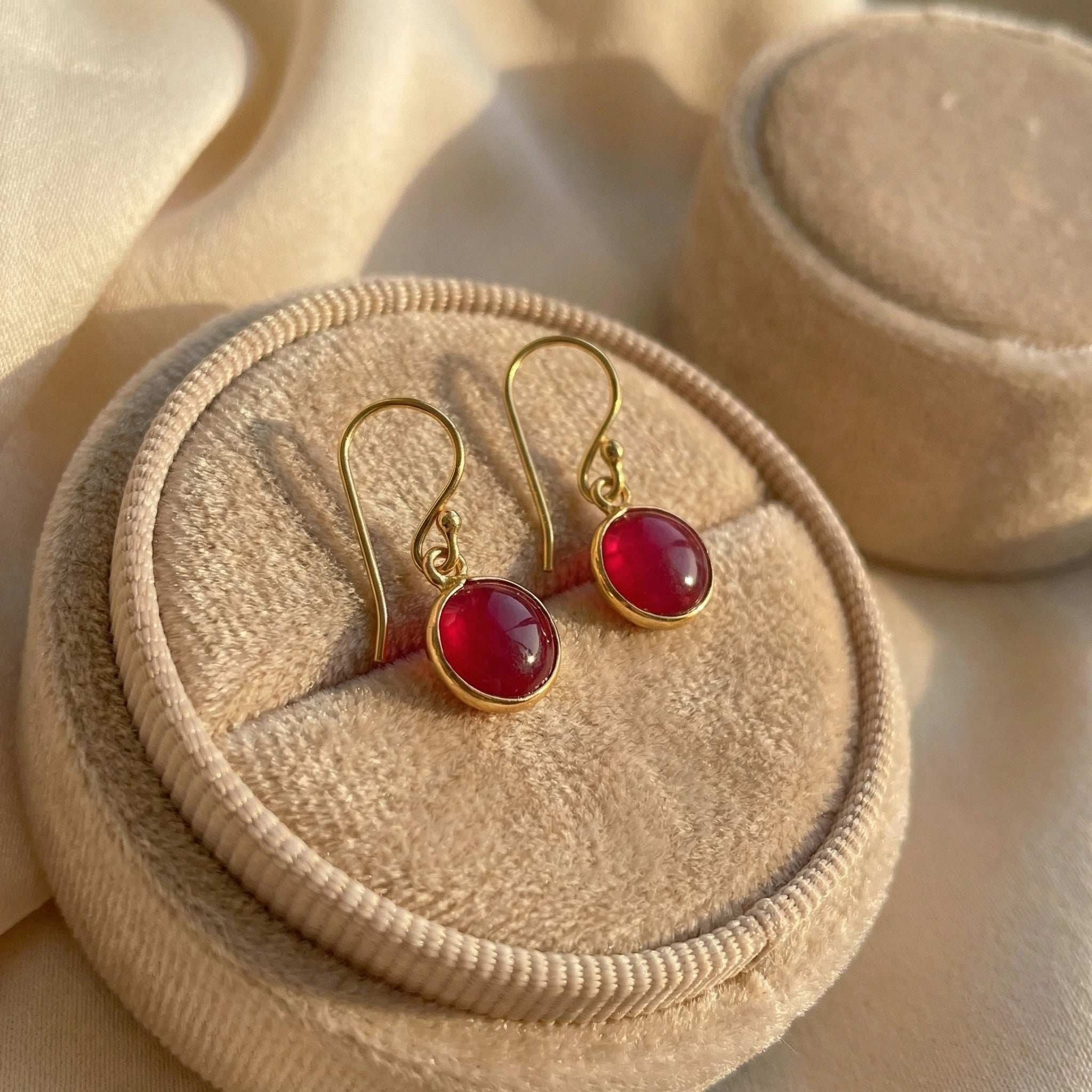 Onyx Sphere | 18 KT Gold Plated Drop Earrings