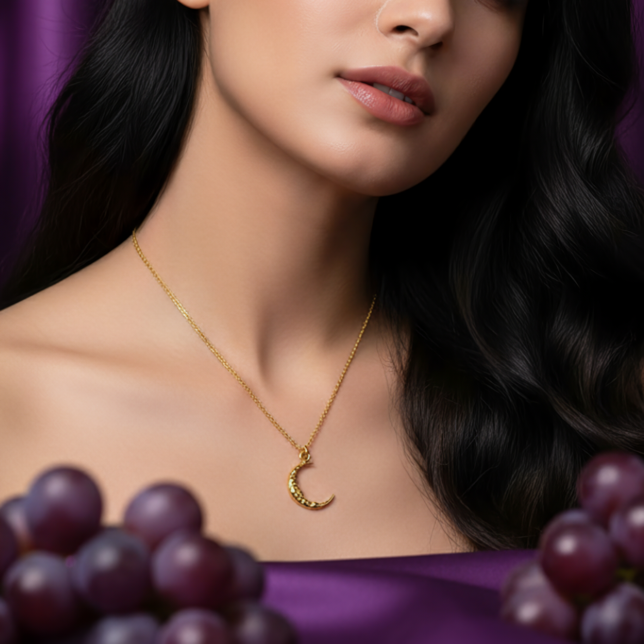 Celestial Moon | 18 KT Gold Plated Pendant Necklace