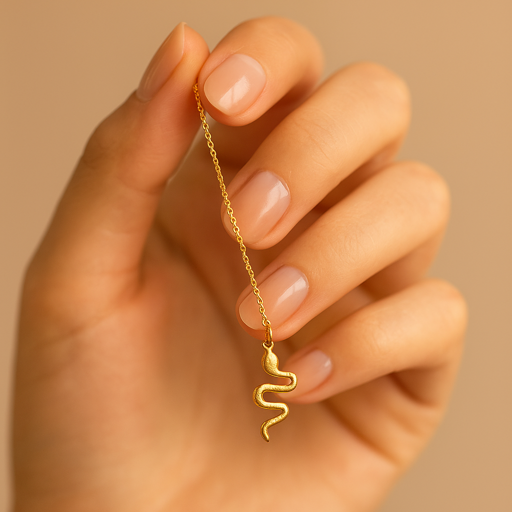 Sleek Snake | 18 KT Gold plated pendent with chain