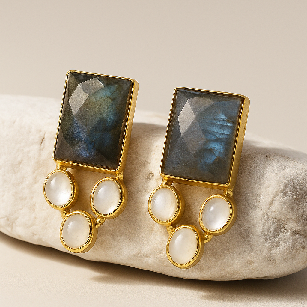 Ethereal Edge | 18 KT Gold plated earrings