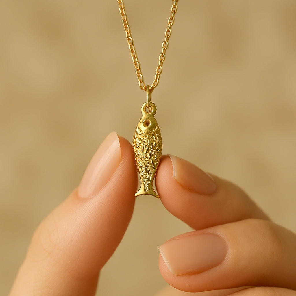 Golden Fish | 18 KT Gold Plated Pendant Necklace