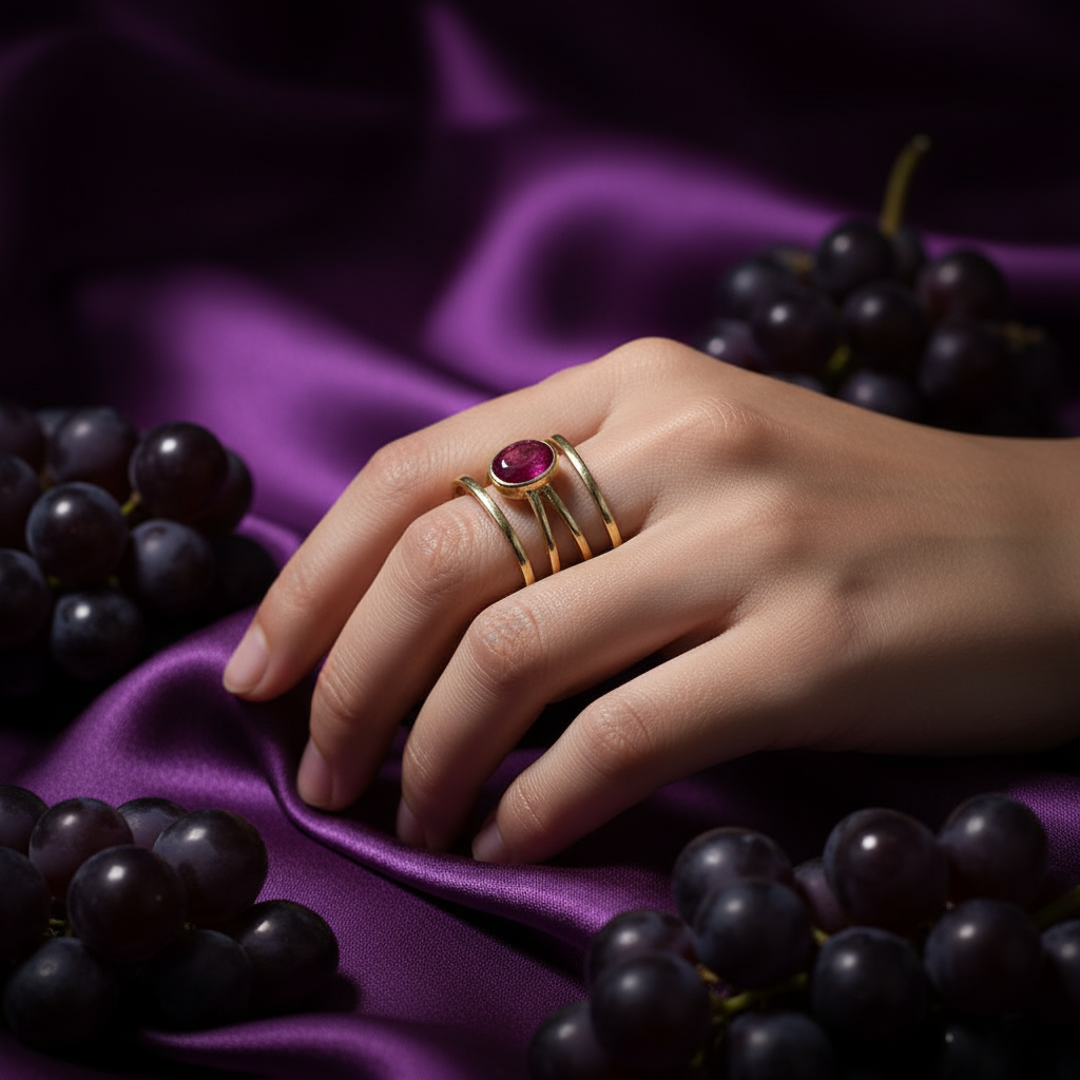 Gem Glow | 18 KT Gold plated ring