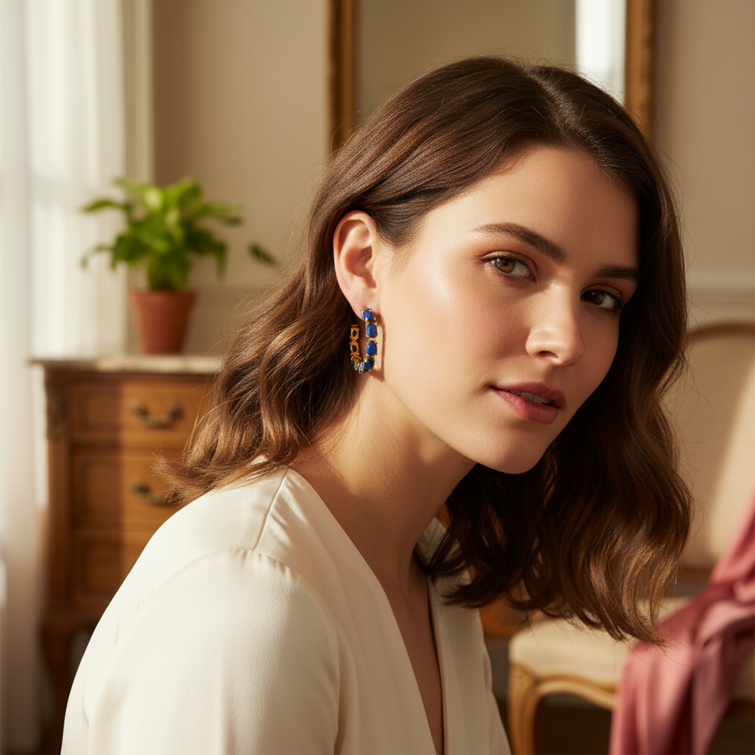 Bold & Gold | 18KT Gold plated hoop earrings