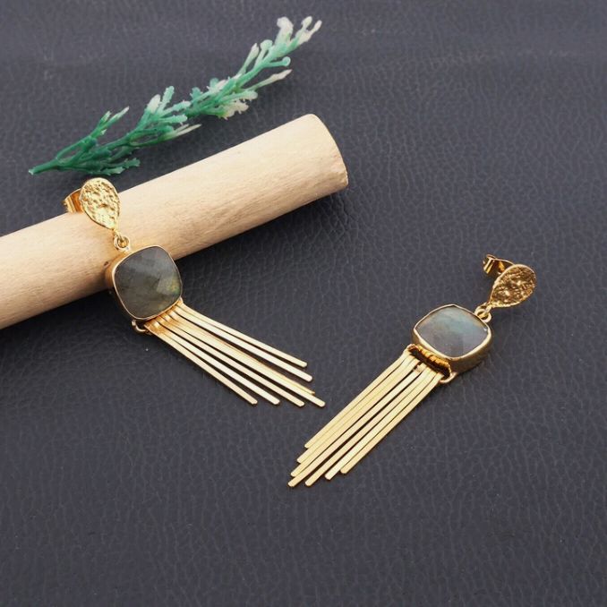 Golden Midnight Tassel Earrings | 18 KT Gold Plated
