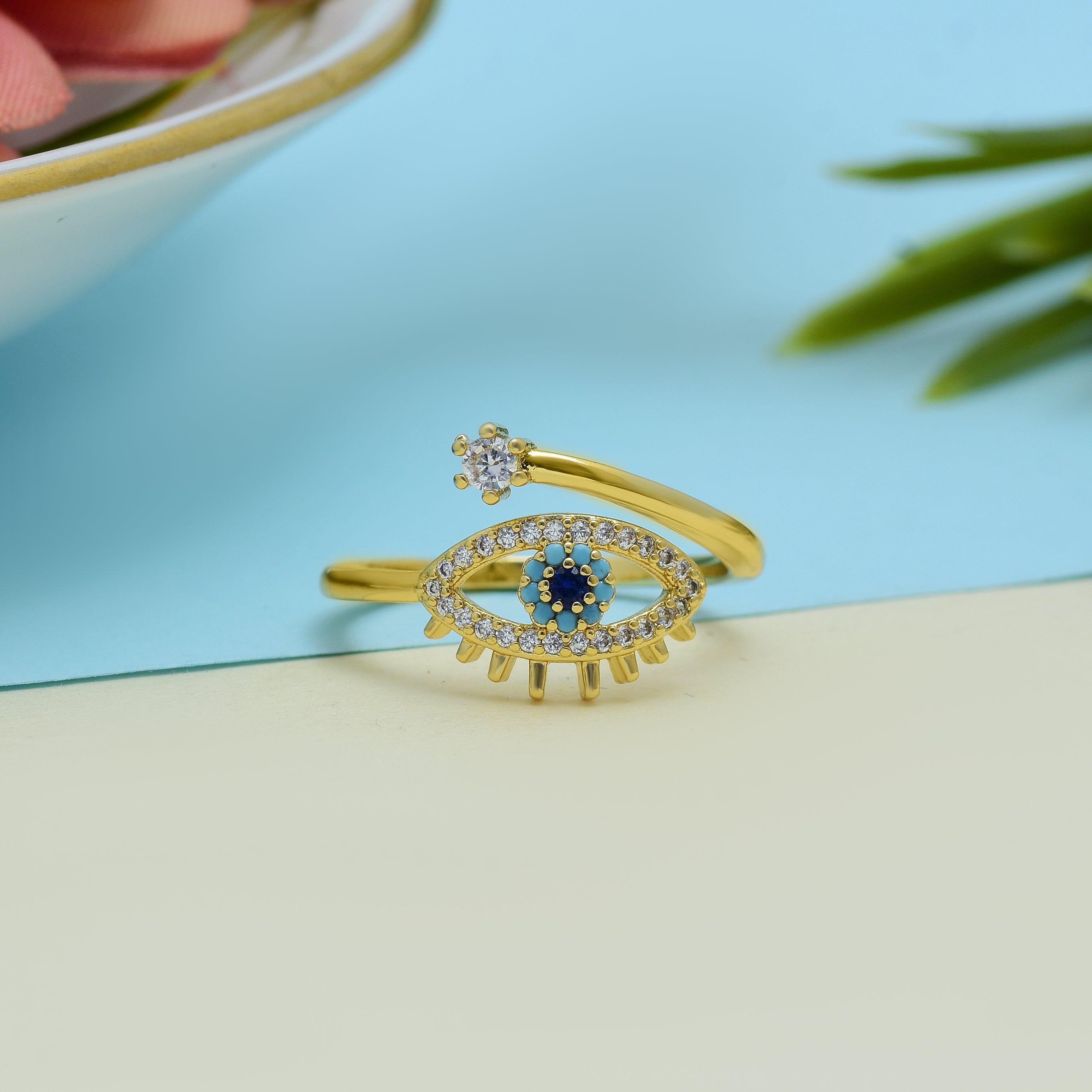 Stackable Evil Eye Ring | Anti Tarnish